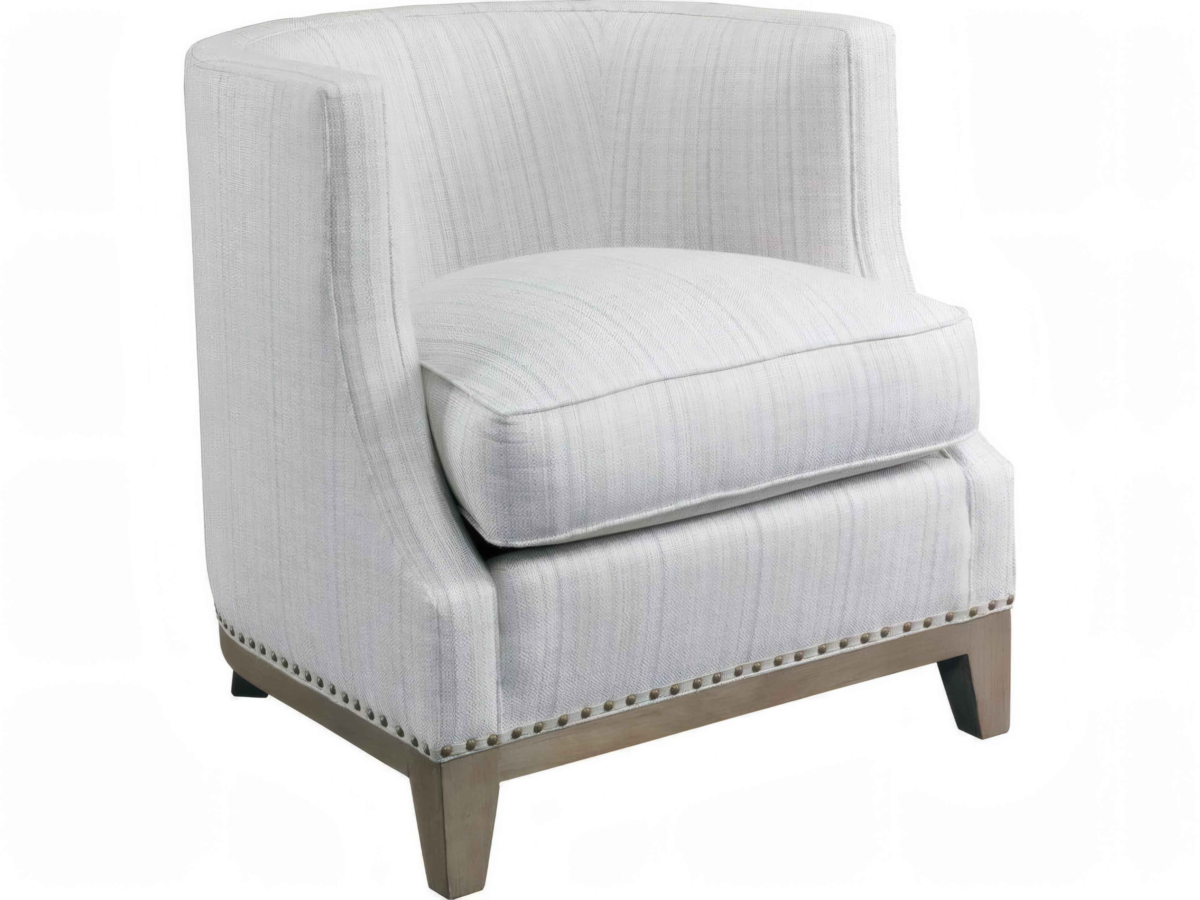 Barrel Gray Accent Chair