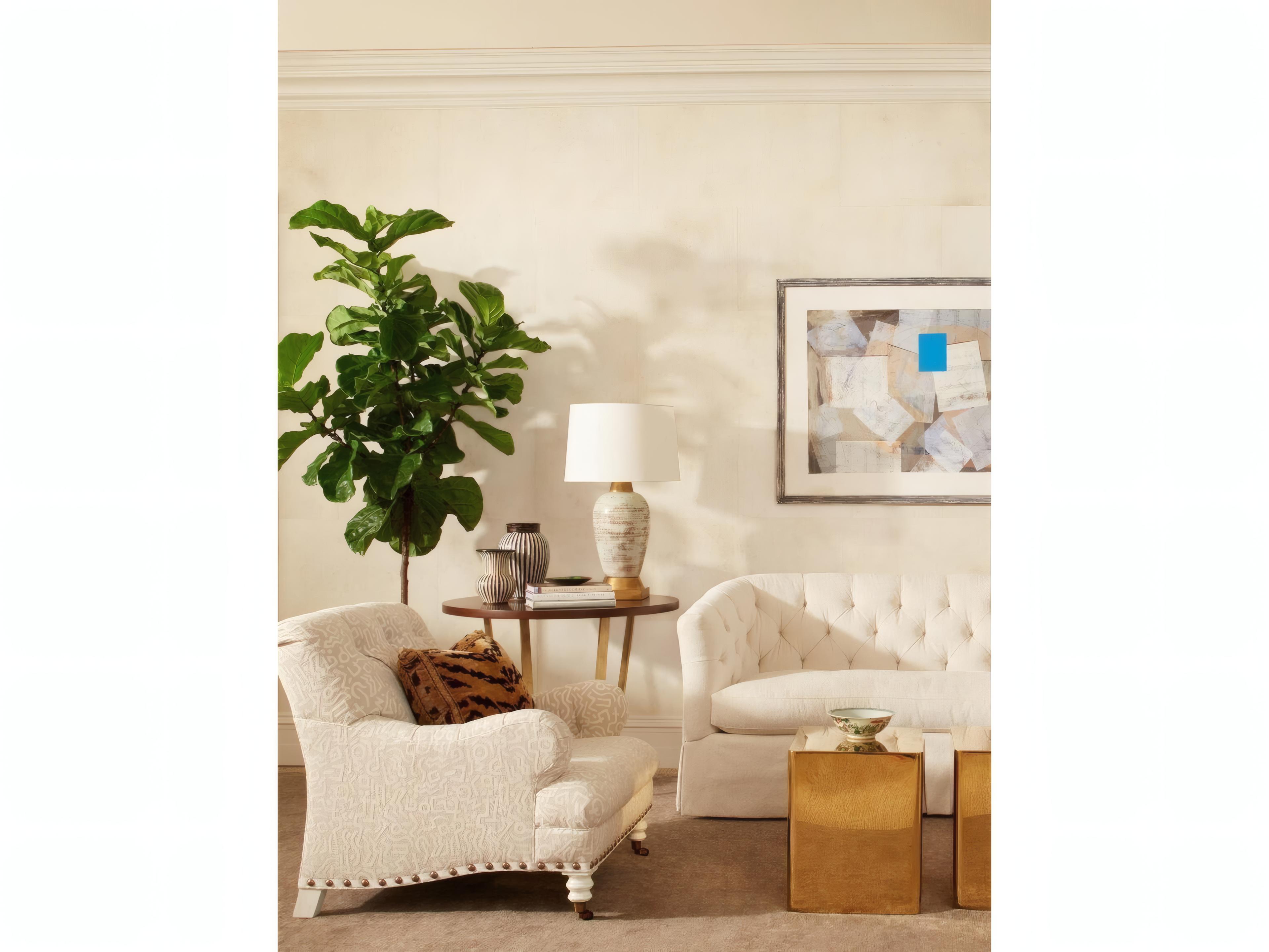 Mr. & Mrs. Howard Chatsworth Rolling Beige Accent Chair