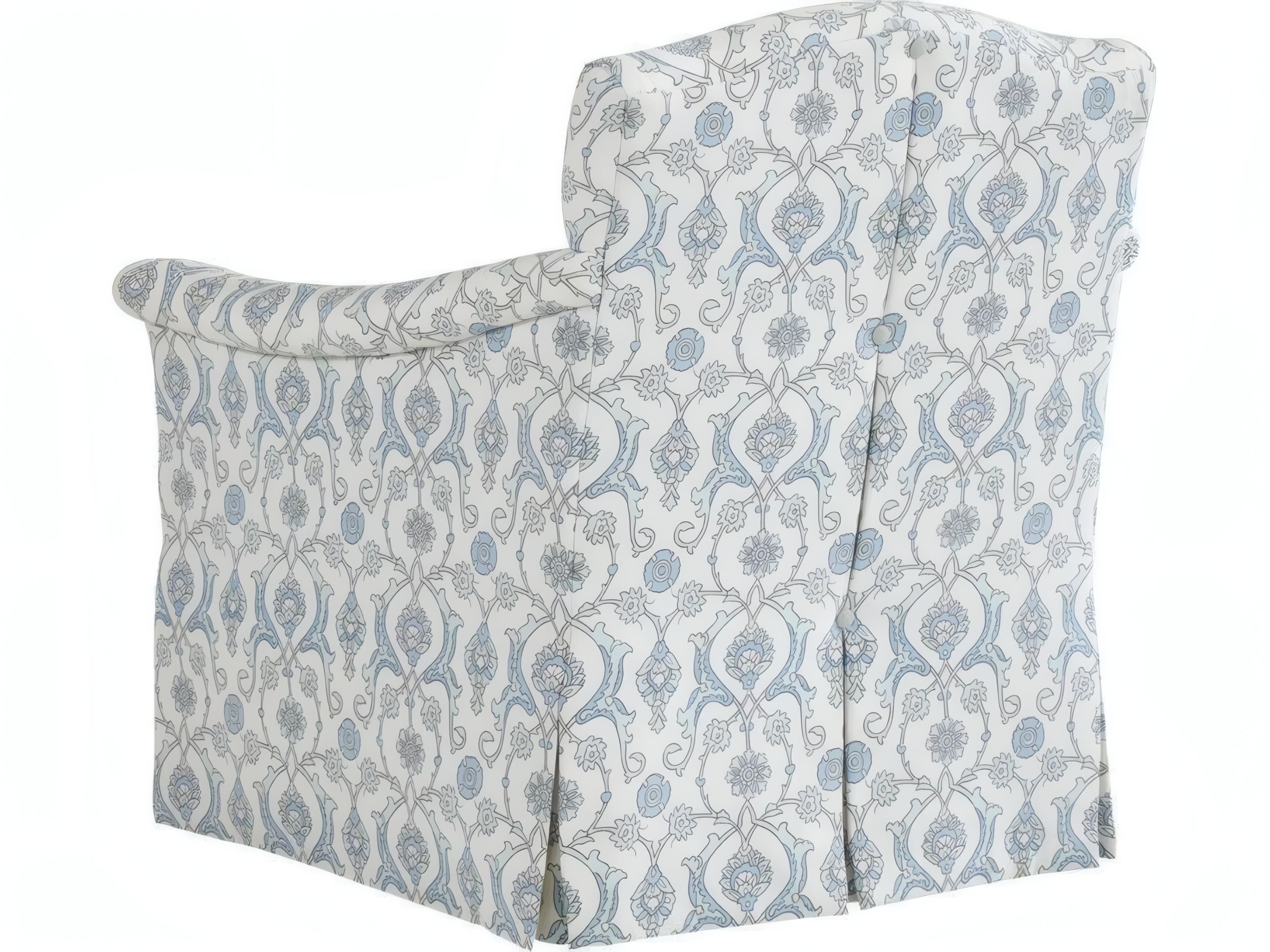 Mr. & Mrs. Howard Pleated Gray Accent Chair
