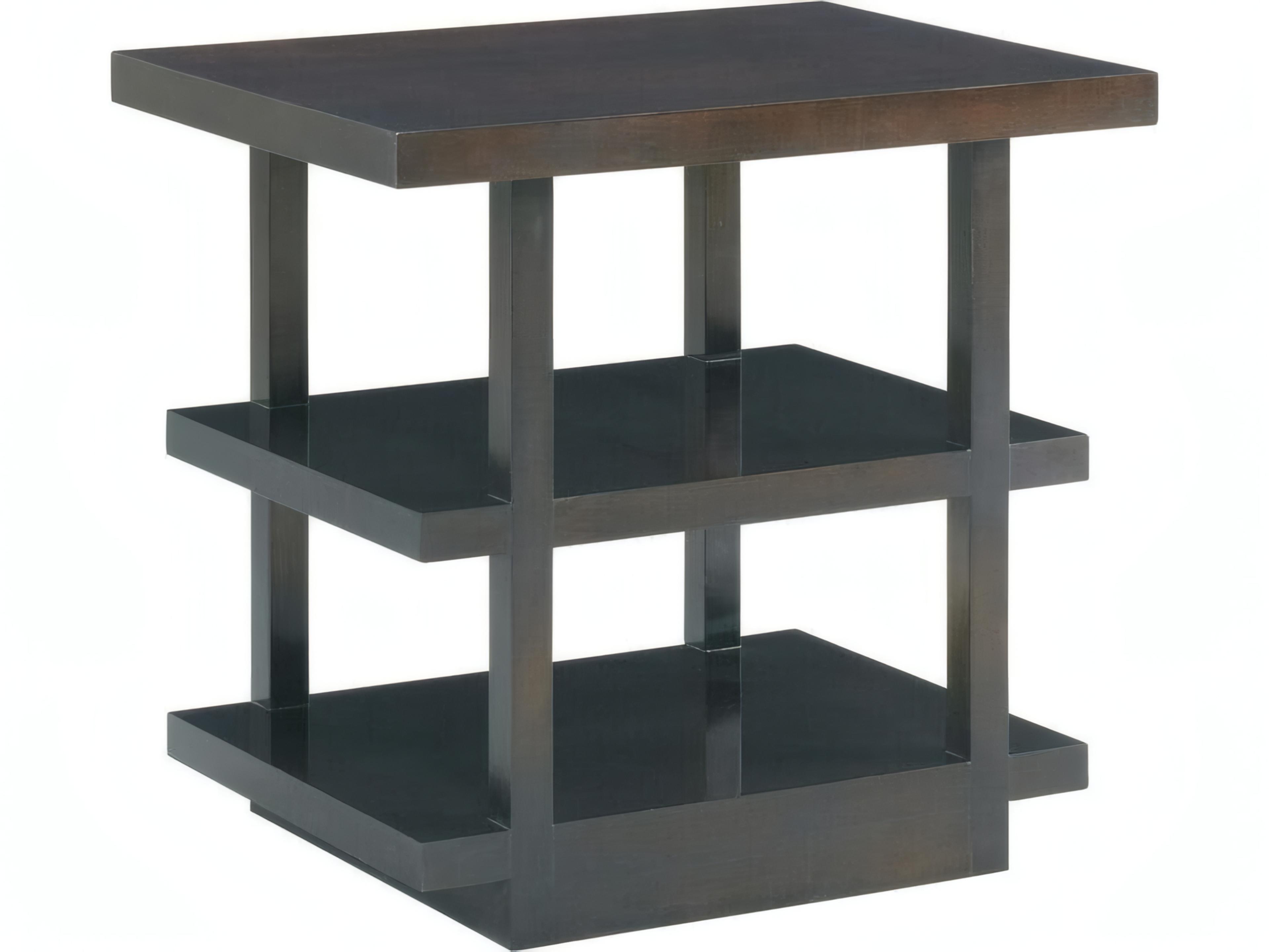 Planar Rectangular Wood End Table