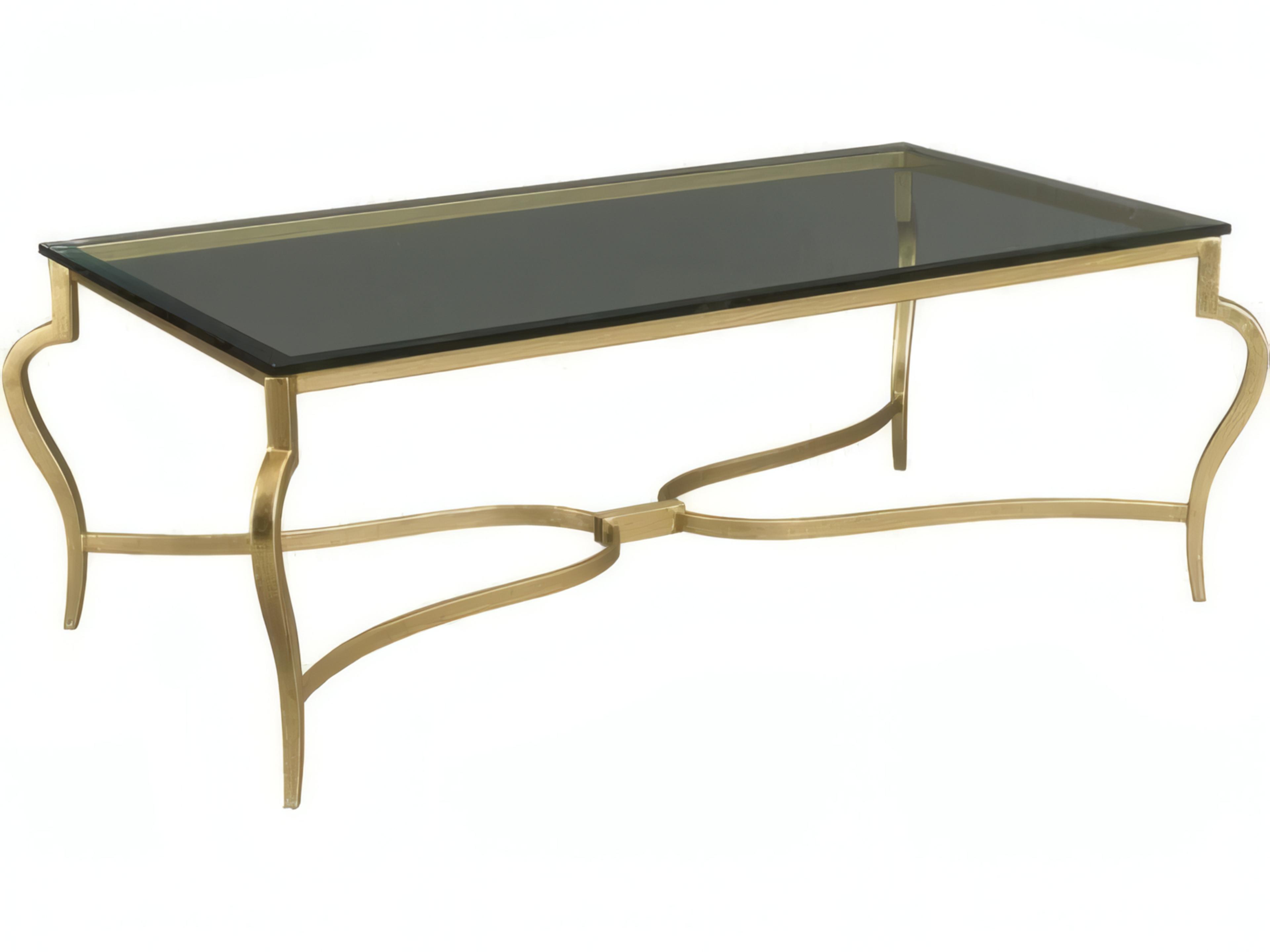 Guilty Rectangular Glass Aged Gold Coffee Table