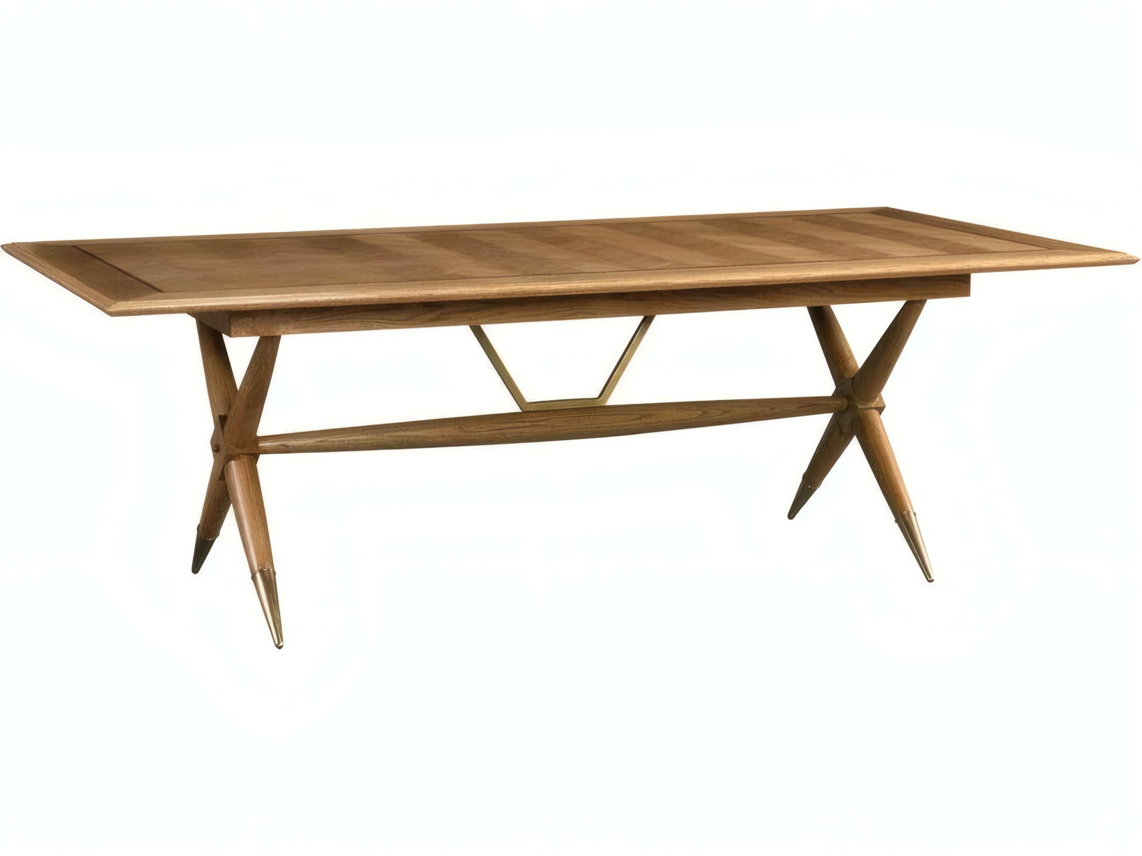 Dunand Rectangular Wood Natural Oak Dining Table