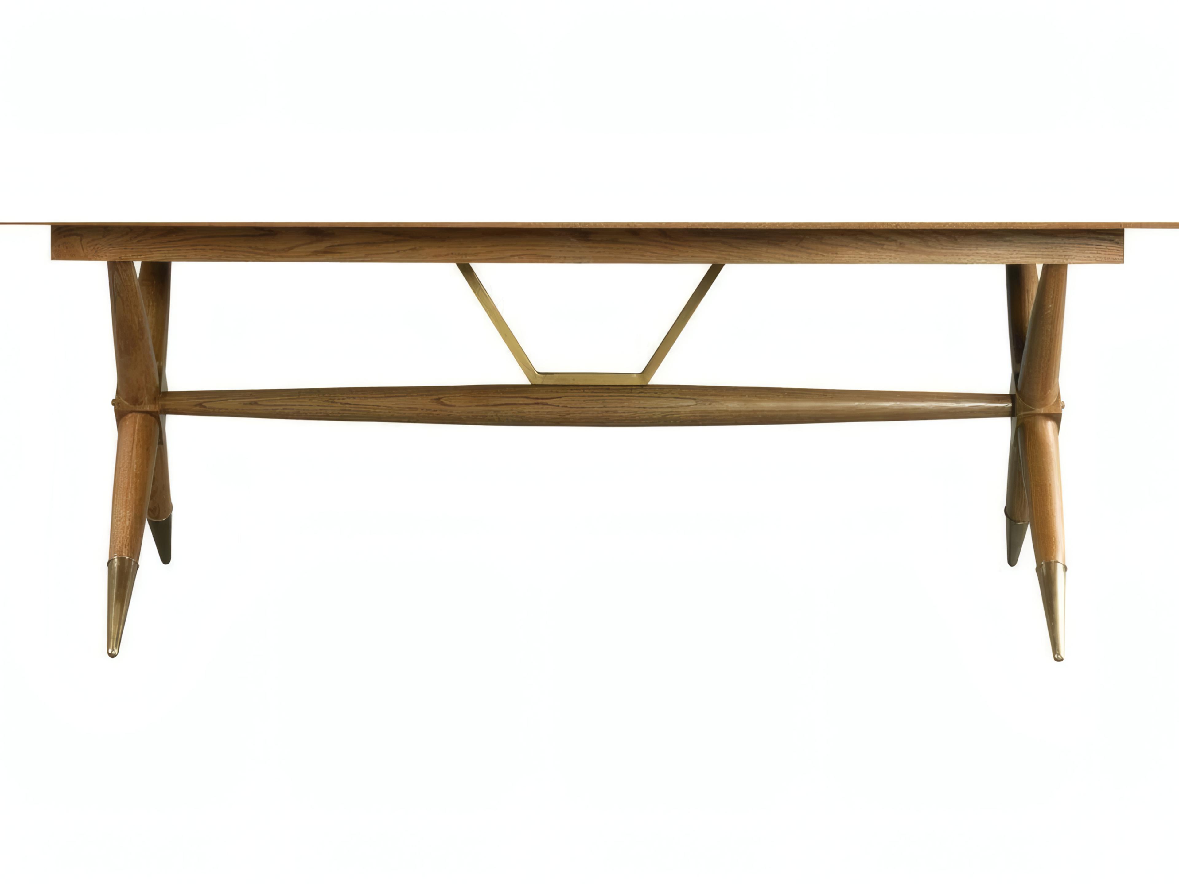 Mr. & Mrs. Howard Dunand Rectangular Wood Natural Oak Dining Table