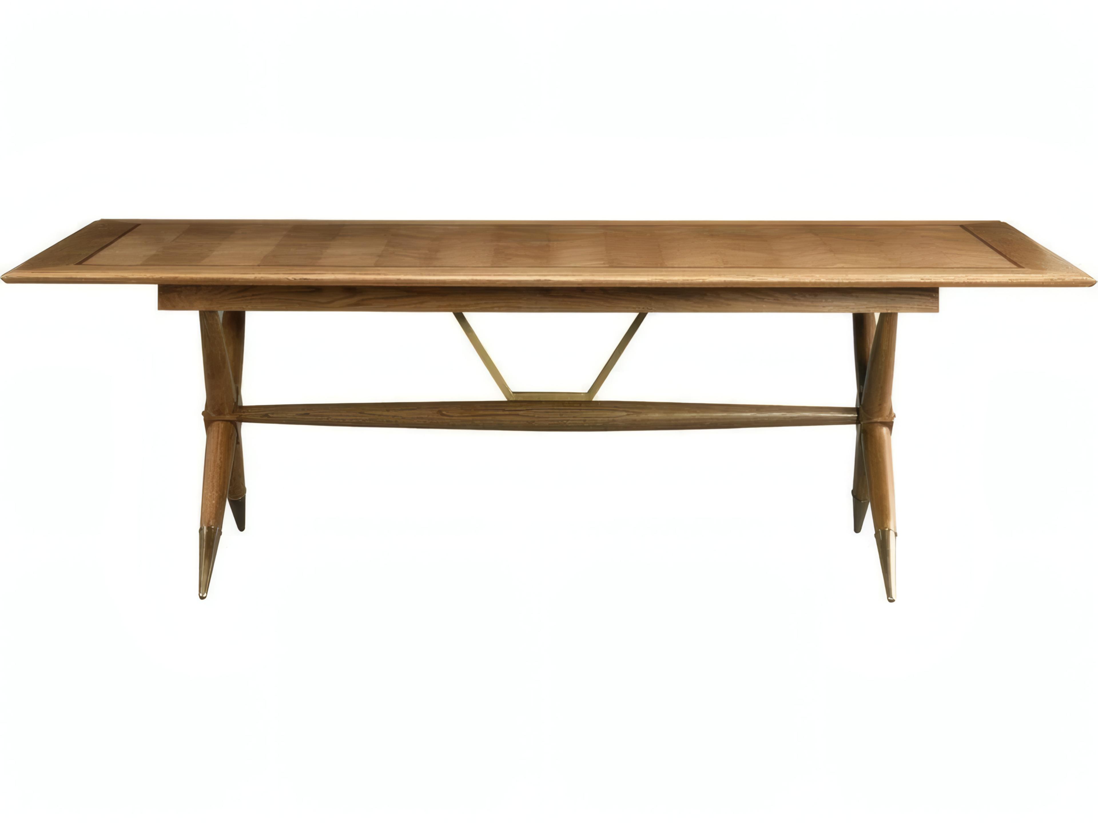 Mr. & Mrs. Howard Dunand Rectangular Wood Natural Oak Dining Table