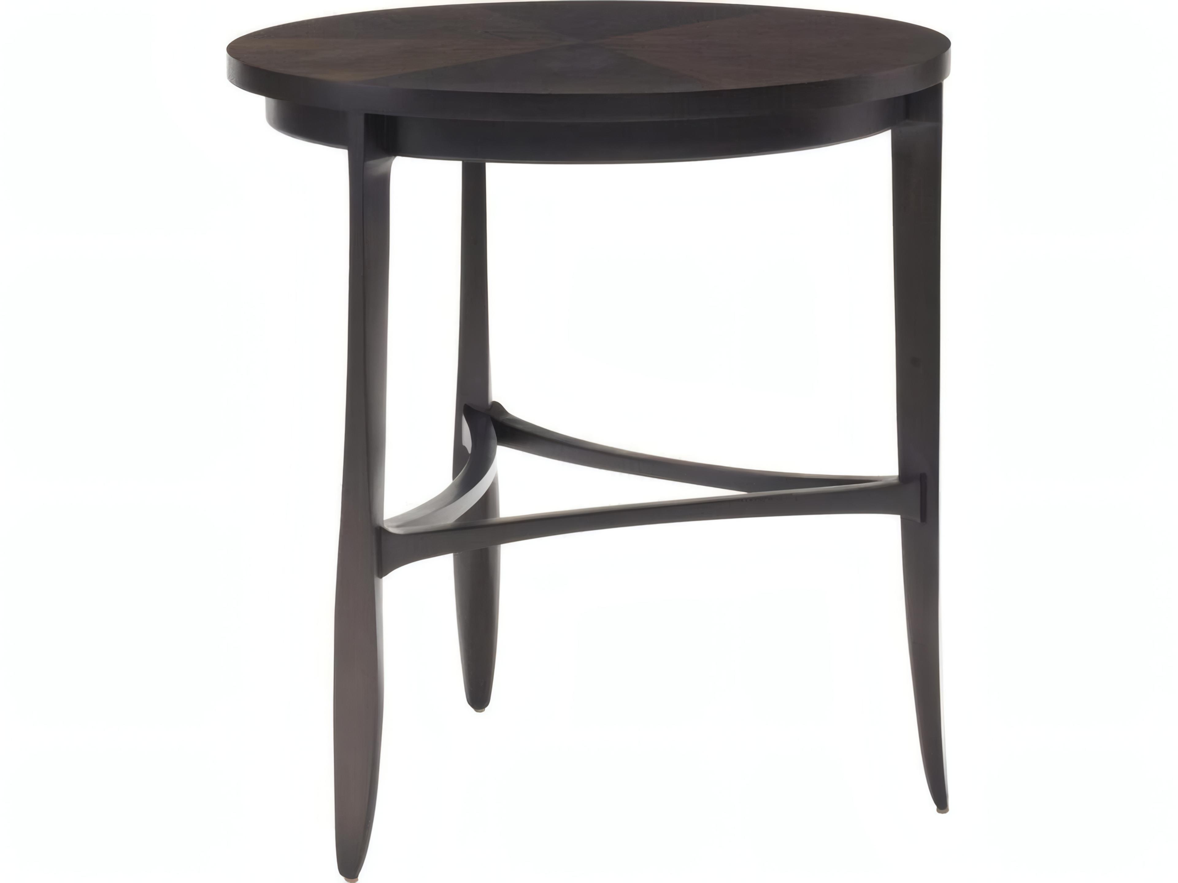 Edith Round Wood End Table