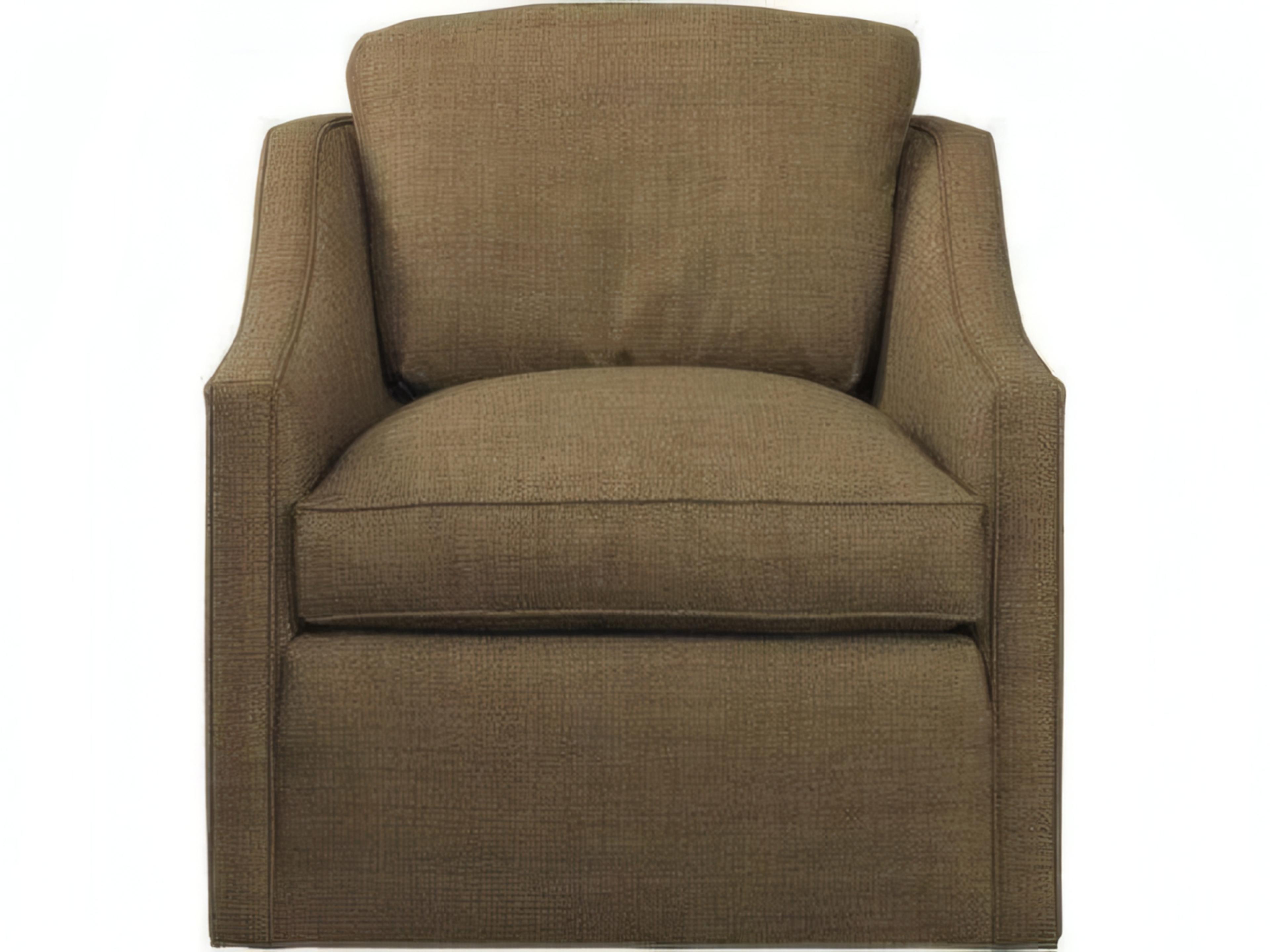 Mr. & Mrs. Howard Ovolo Swivel Brown Accent Chair