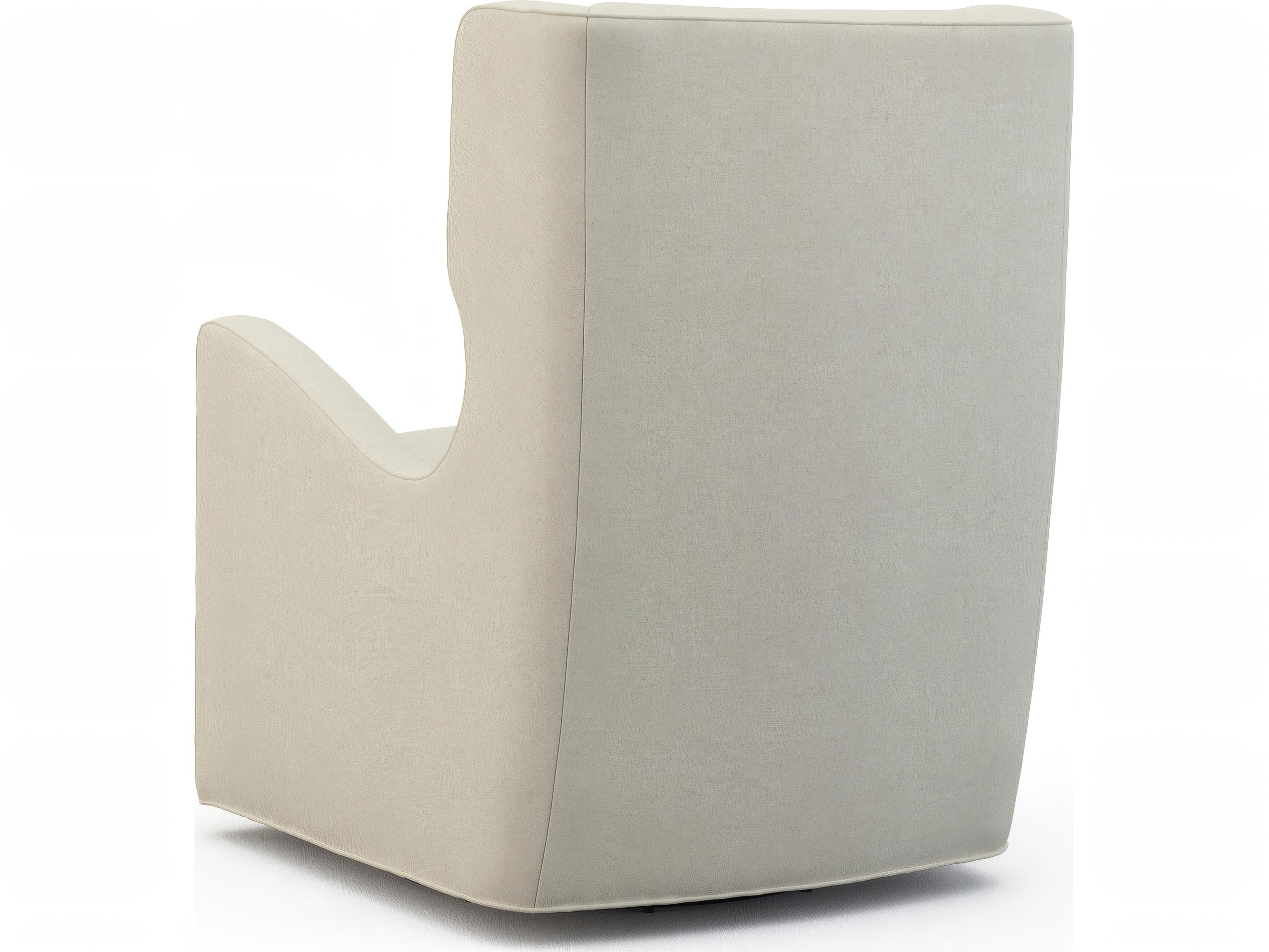 Mr. & Mrs. Howard Toby Swivel Beige Accent Chair