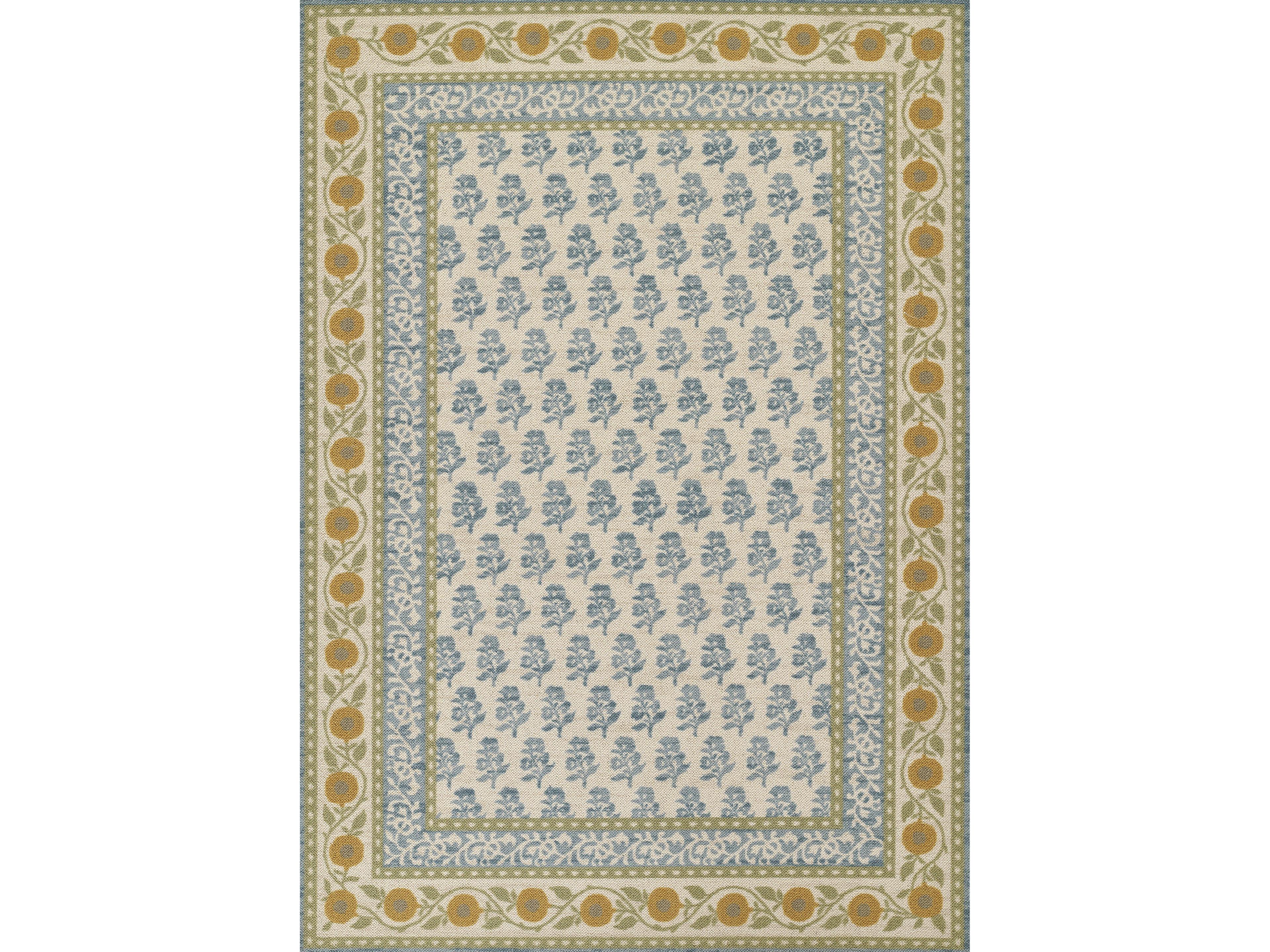 Bibury Bordered Runner Area Rug