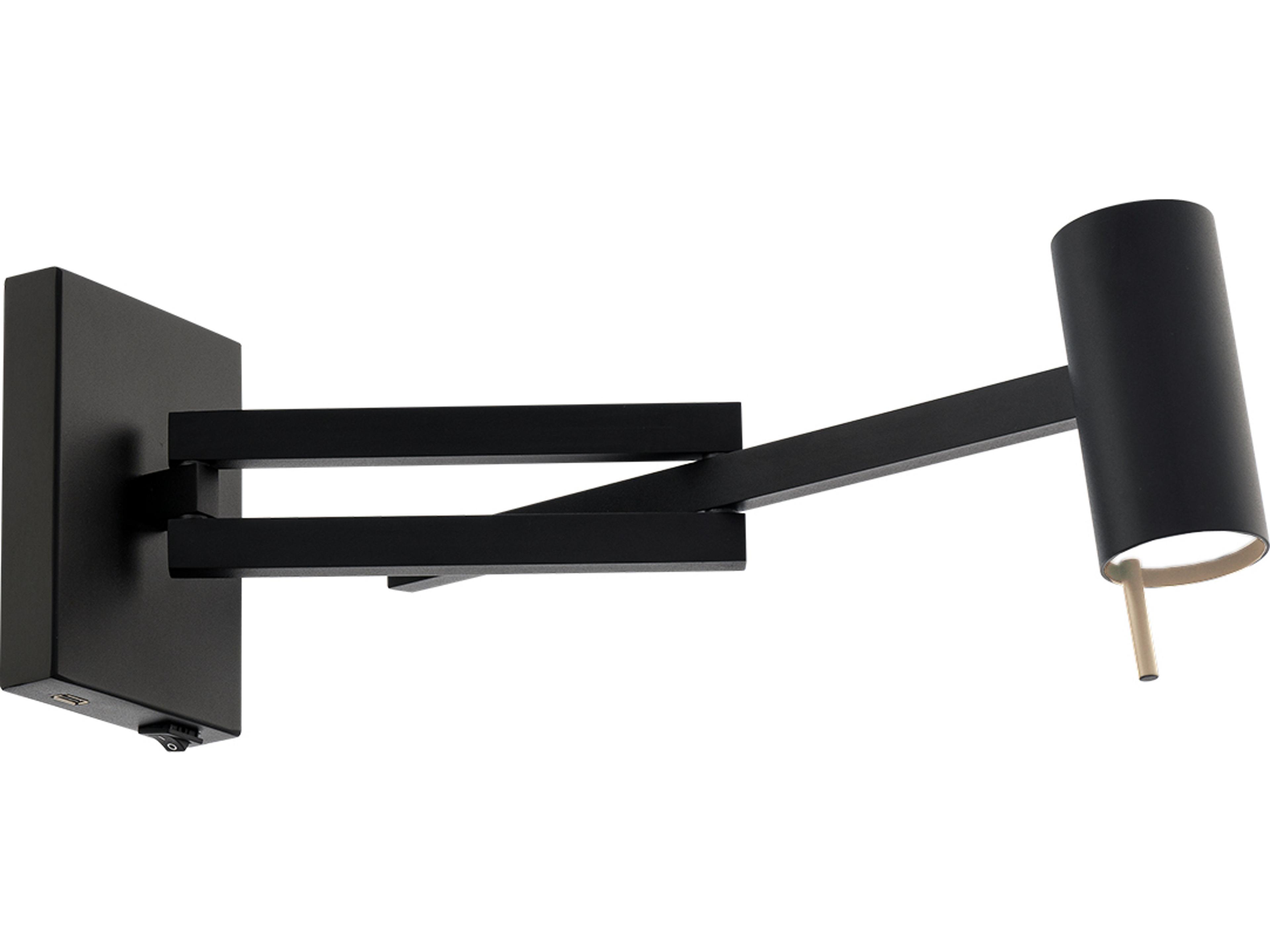 Modern Forms Gavel 1-Light Black Swing Wall Sconce