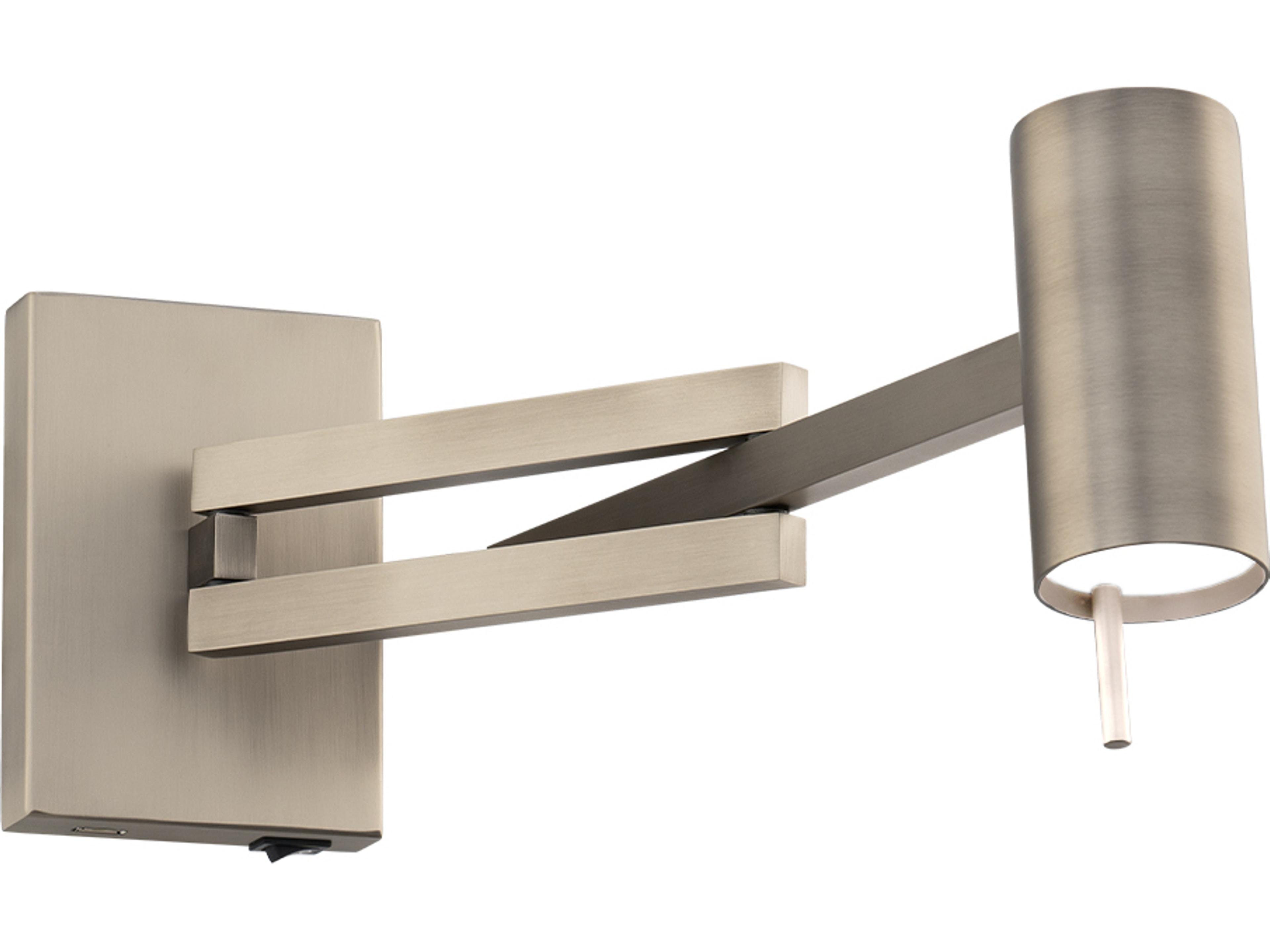 Modern Forms Gavel 1-Light Brushed Nickel Swing Wall Sconce