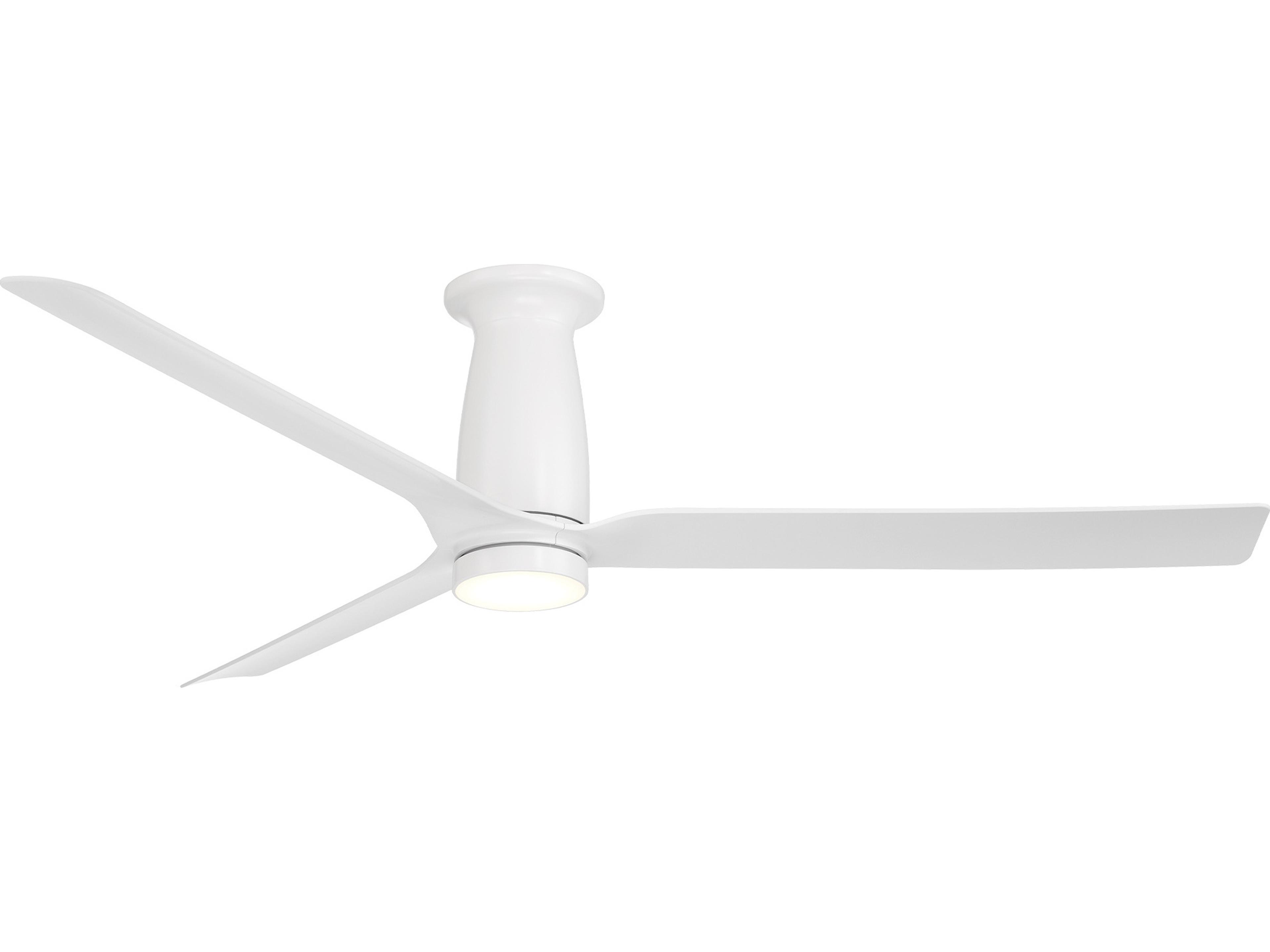 Smooth 52 Inch LED Smart Ceiling Fan Matte White