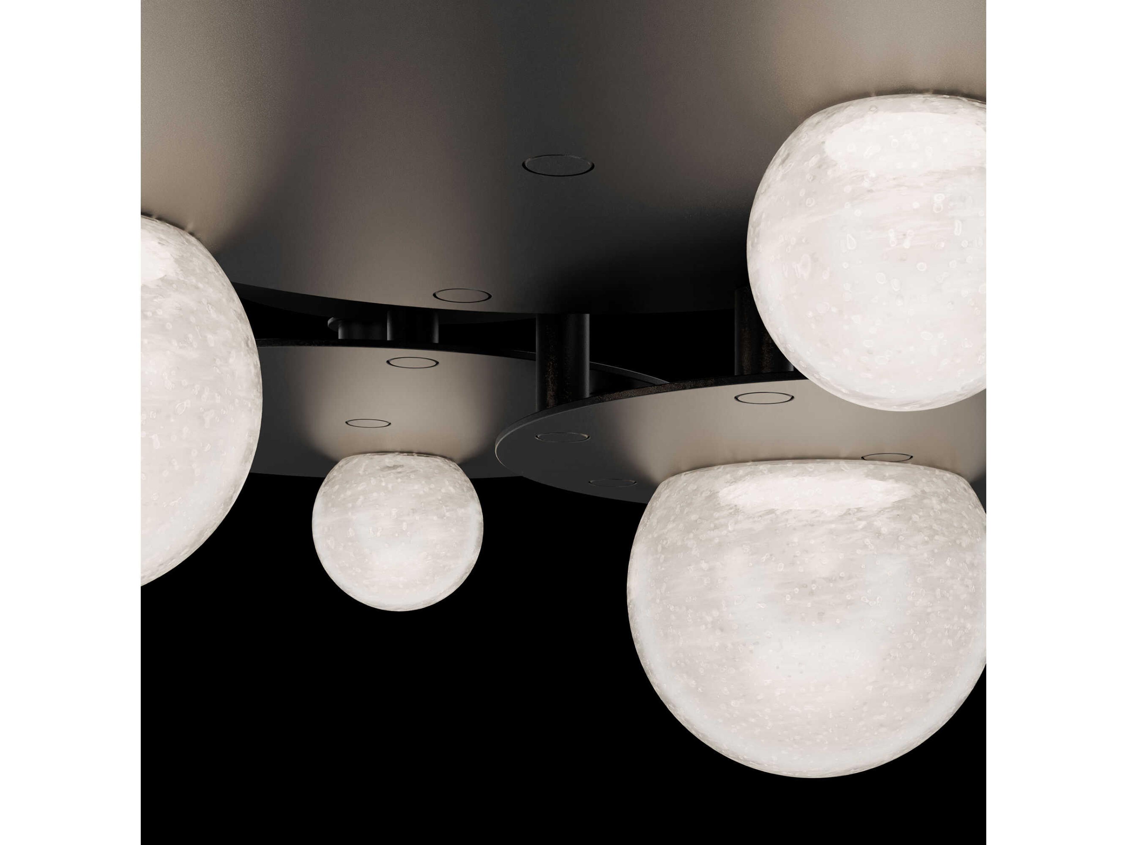 Modern Forms Out Of This World 4-Light Black Geometric Flush Mount