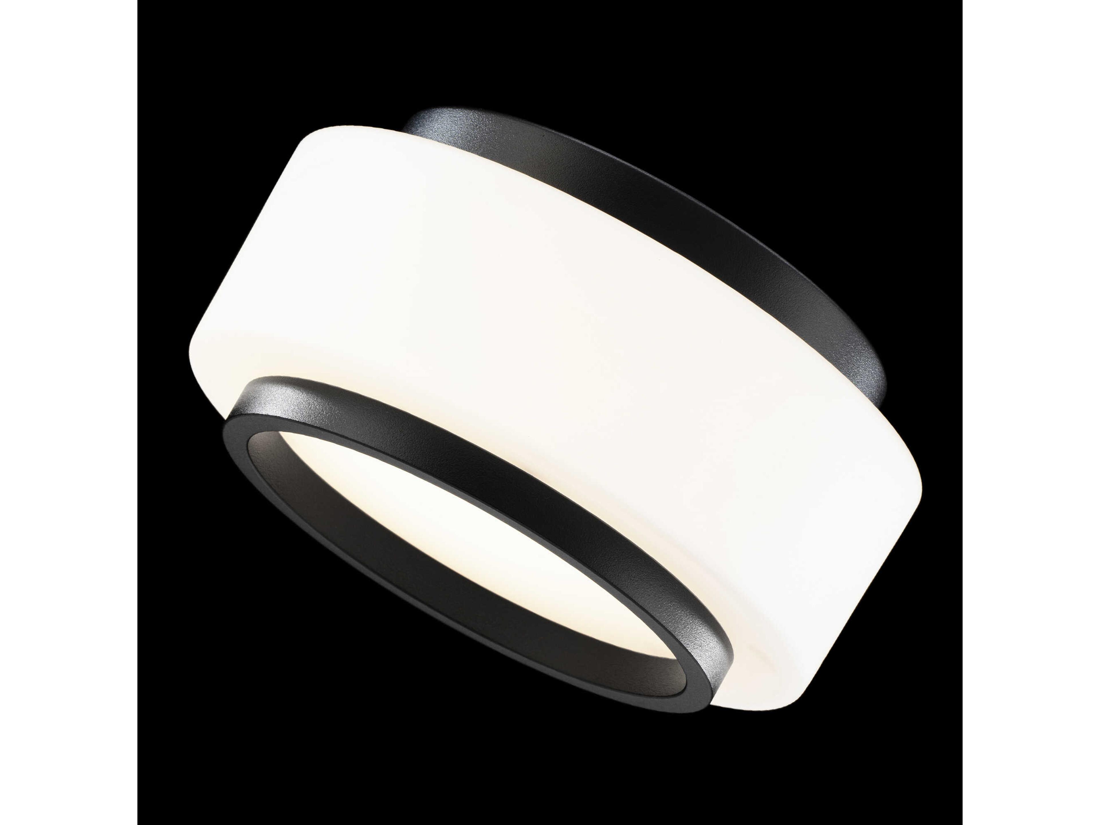 Modern Forms Preston 1-Light Black Drum Flush Mount