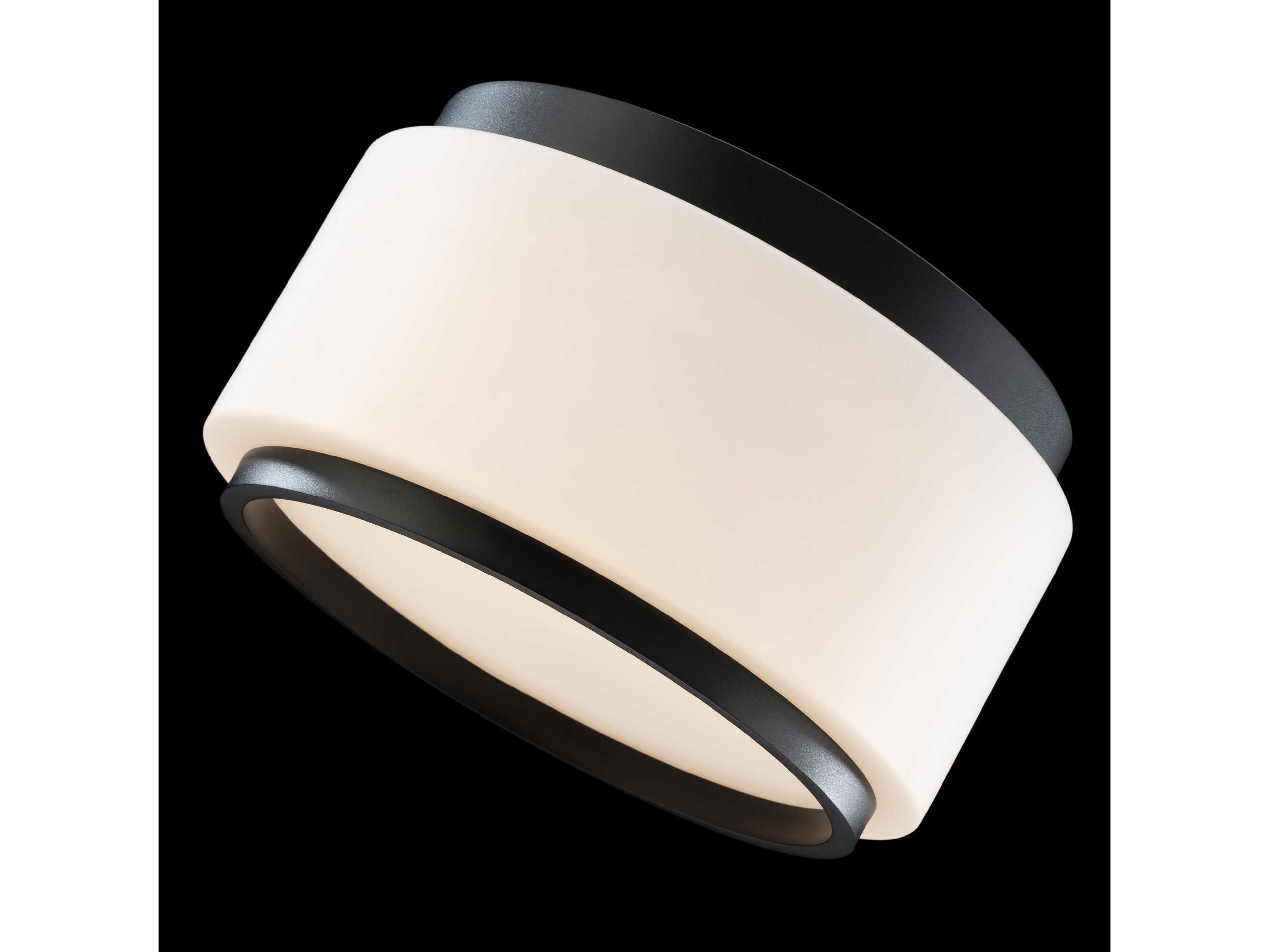 Modern Forms Preston 1-Light Black Drum Flush Mount