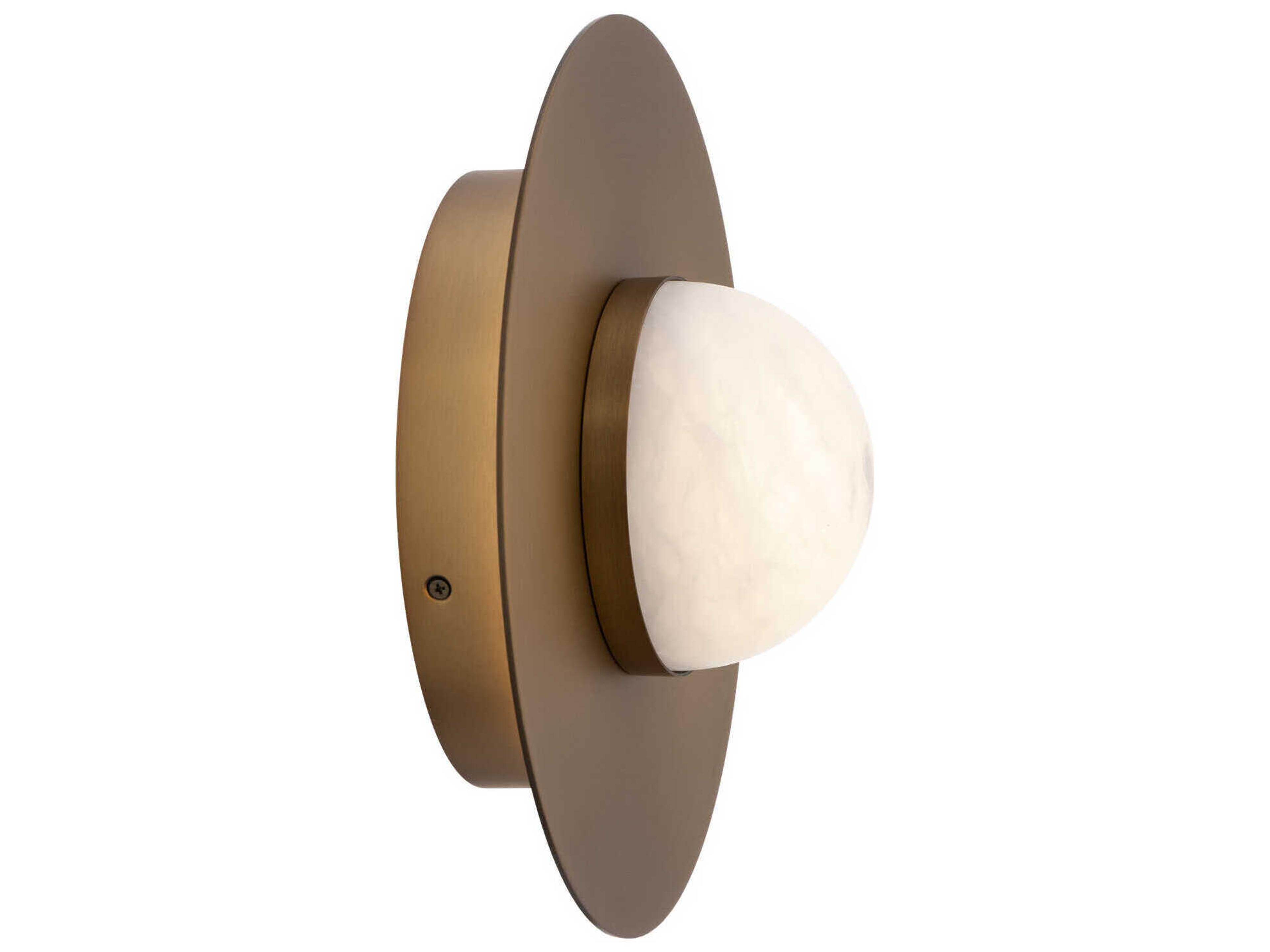 Modern Forms Landed 1-Light Aged Brass Flush Mount