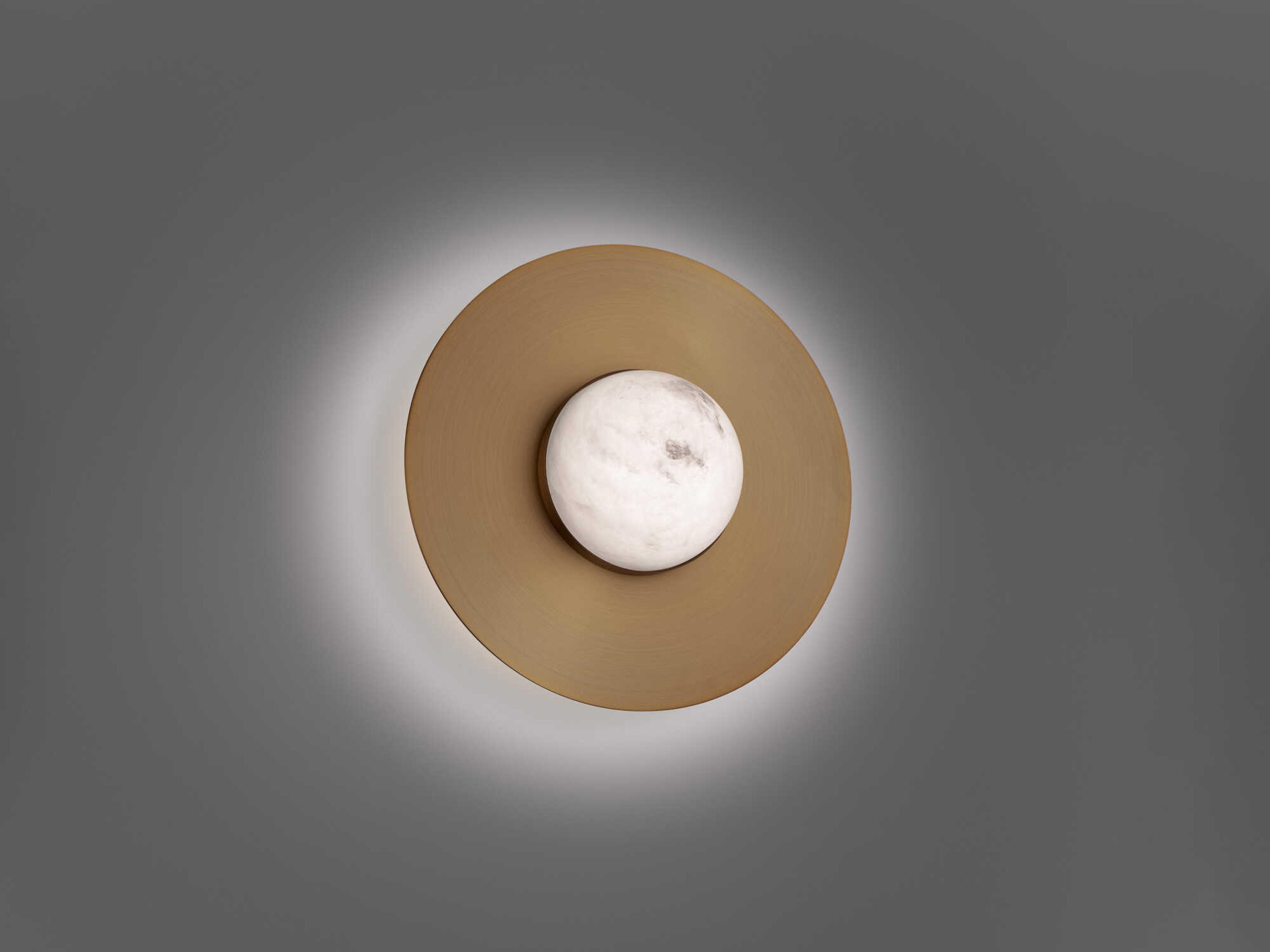 Modern Forms Landed 1-Light Aged Brass Flush Mount