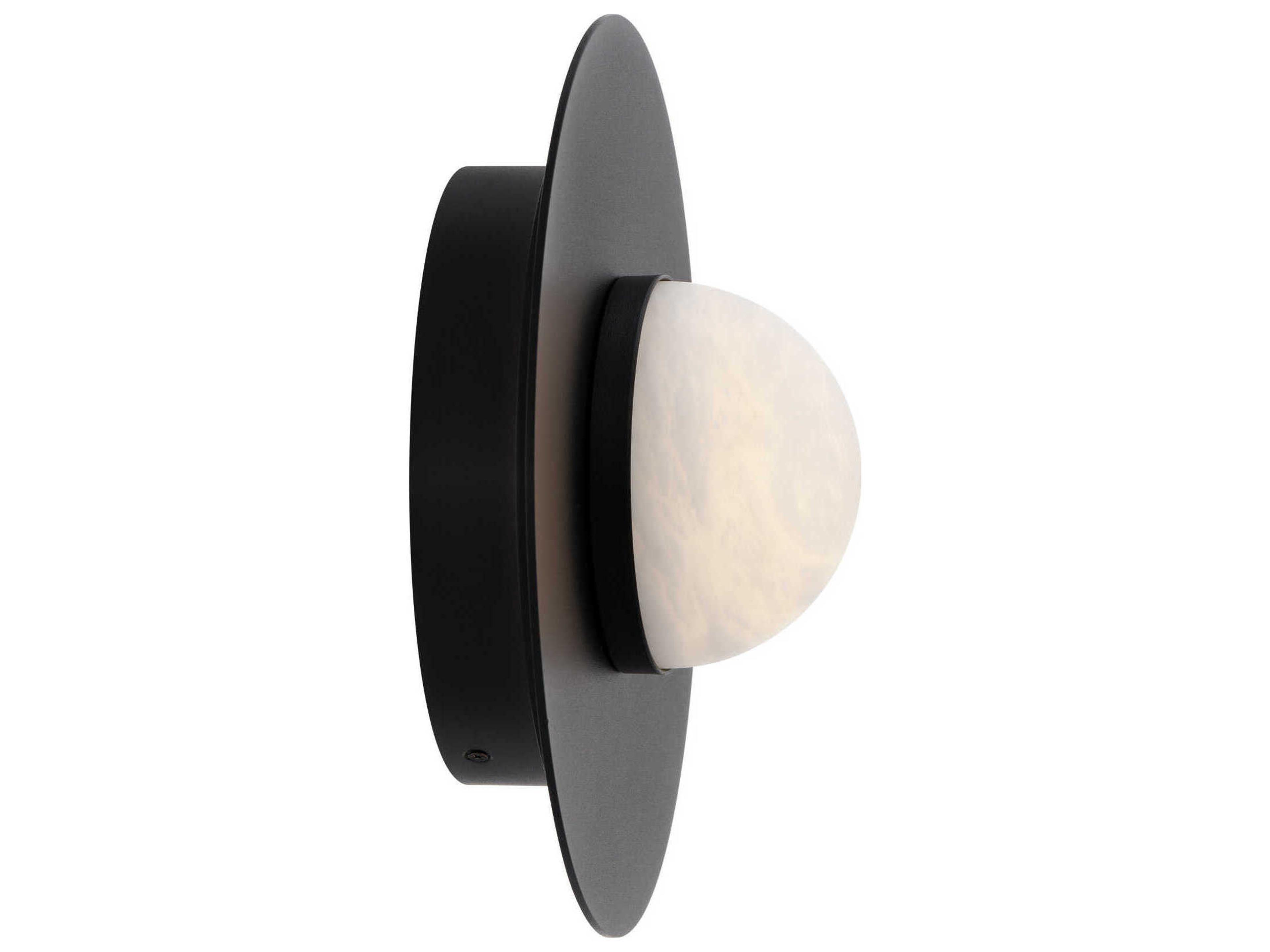 Modern Forms Landed 1-Light Black Globe Flush Mount