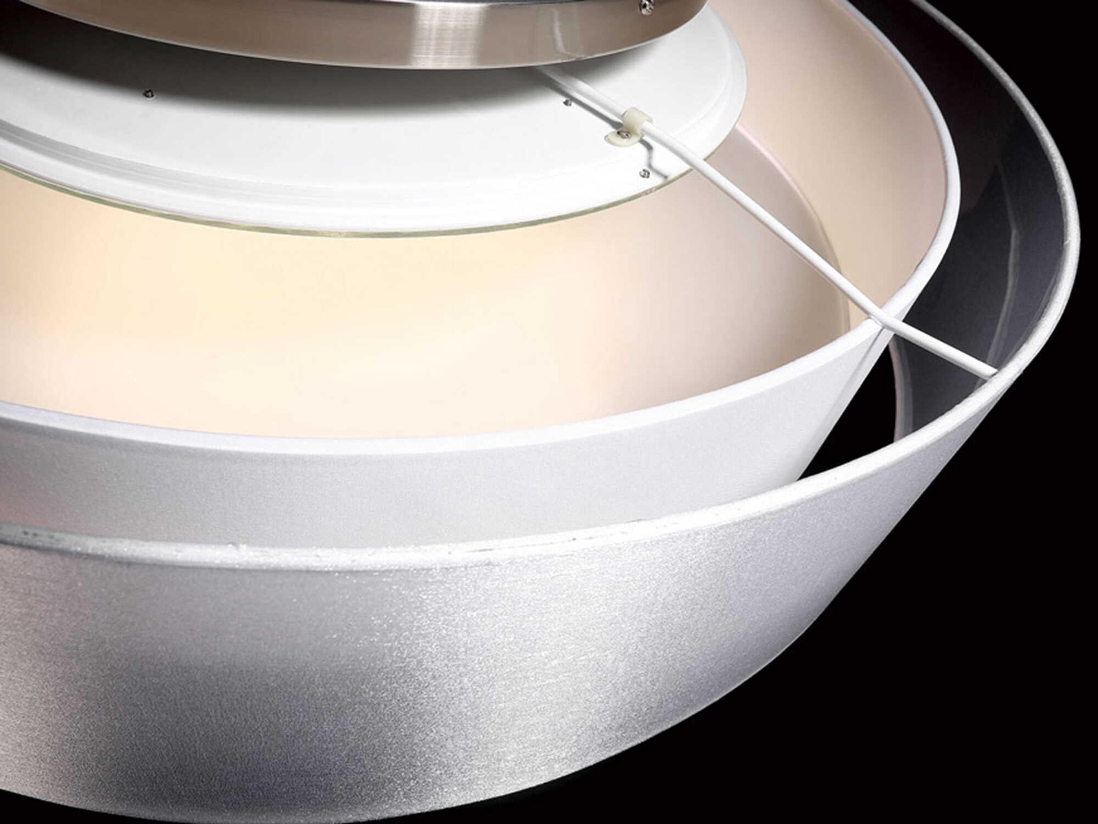 Modern Forms Metropolis 1-Light Brushed Nickel LED Drum Flush Mount