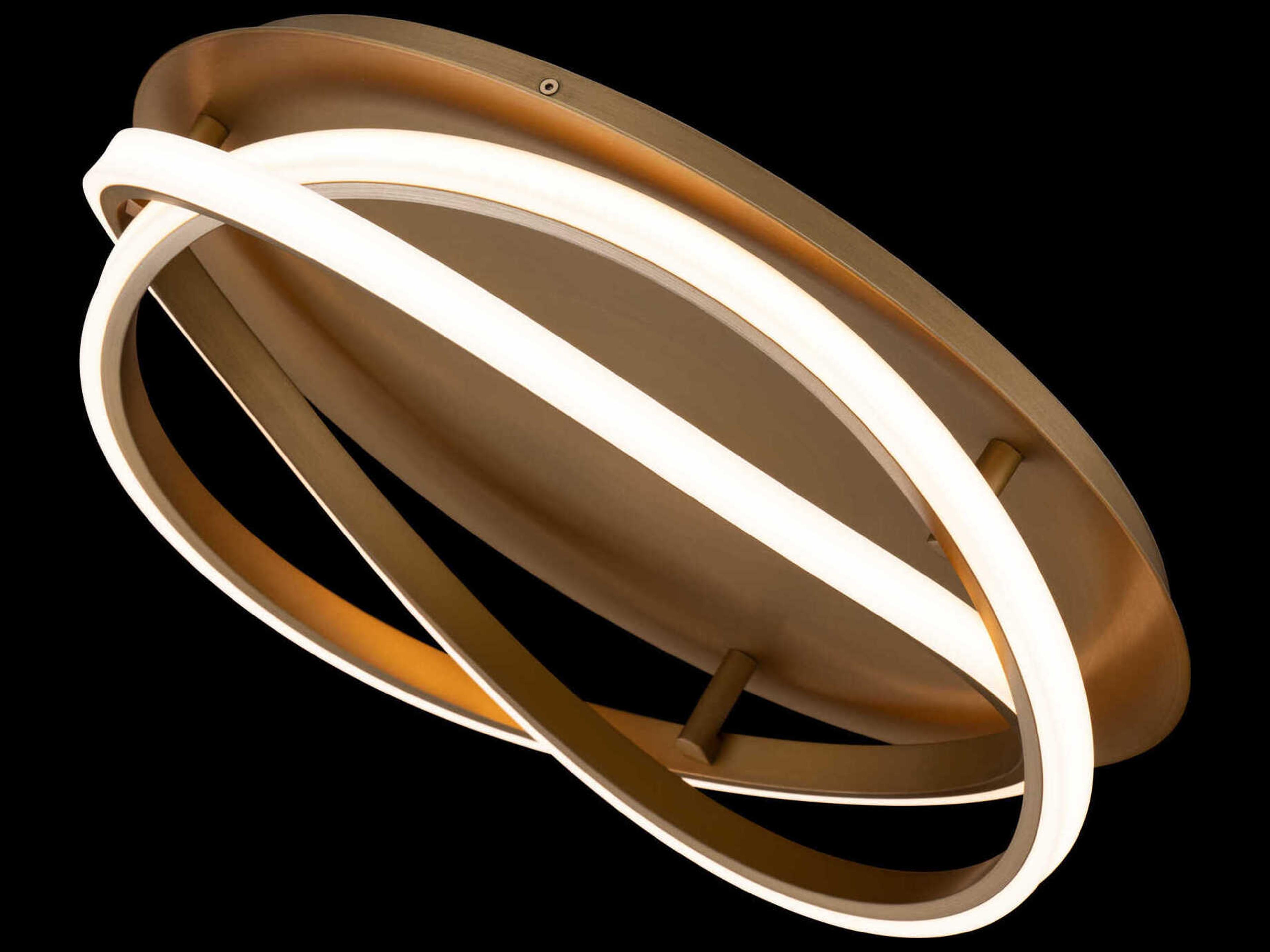 Modern Forms Veloce 1-Light Aged Brass Flush Mount