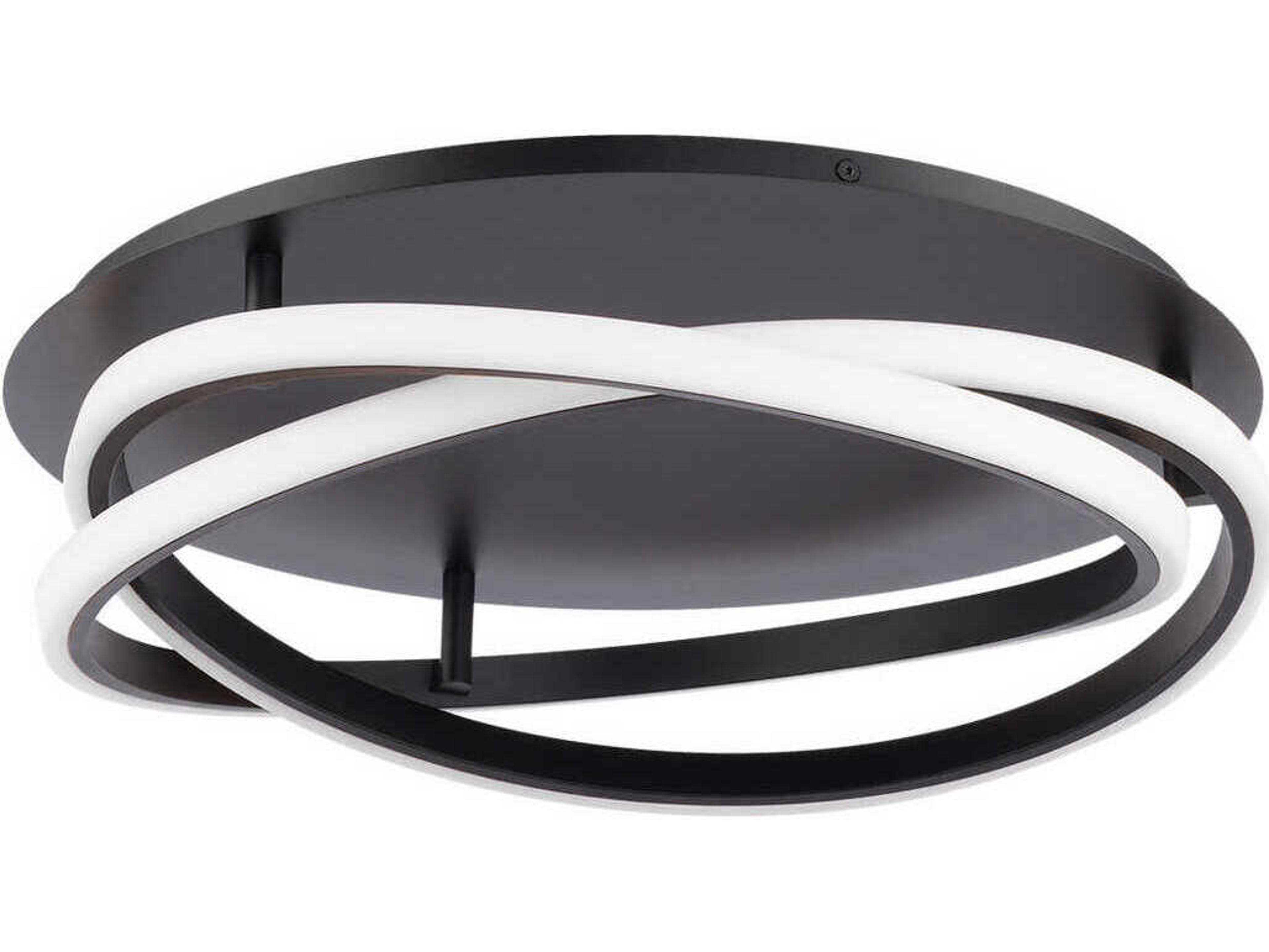 Veloce 1-Light Black LED Flush Mount