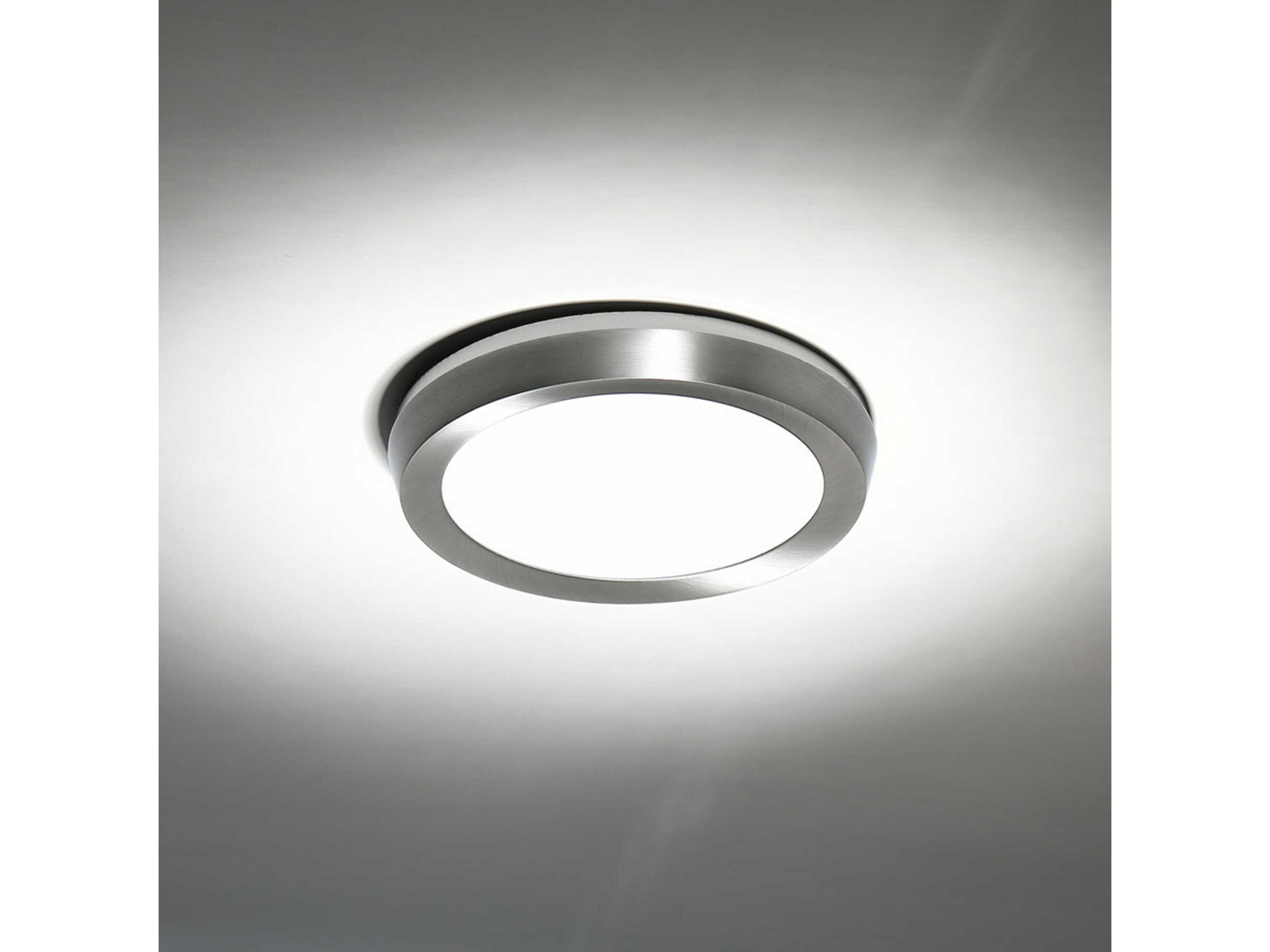 Modern Forms Argo 1-Light Brushed Nickel LED Round Flush Mount
