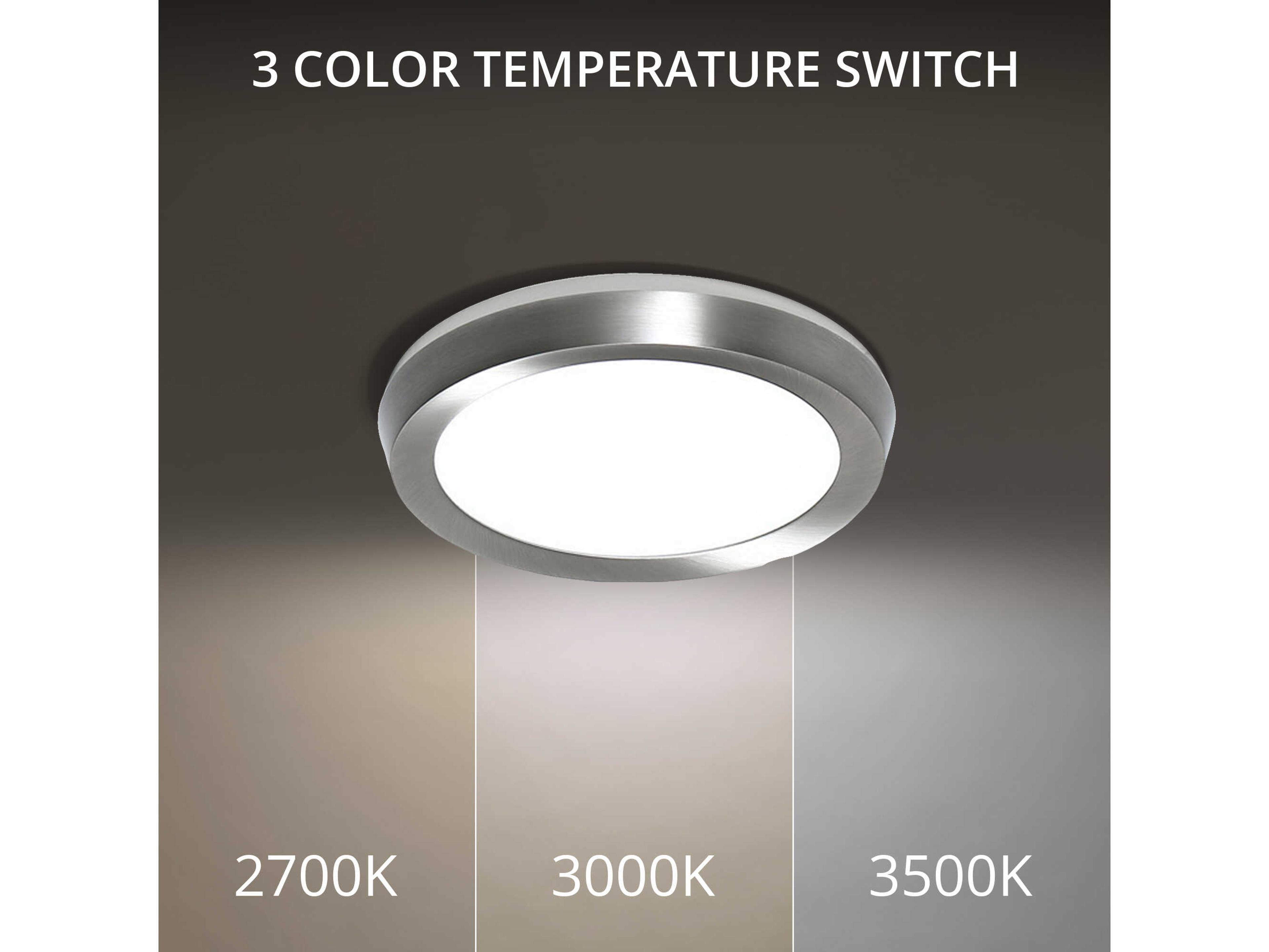 Modern Forms Argo 1-Light Brushed Nickel LED Round Flush Mount