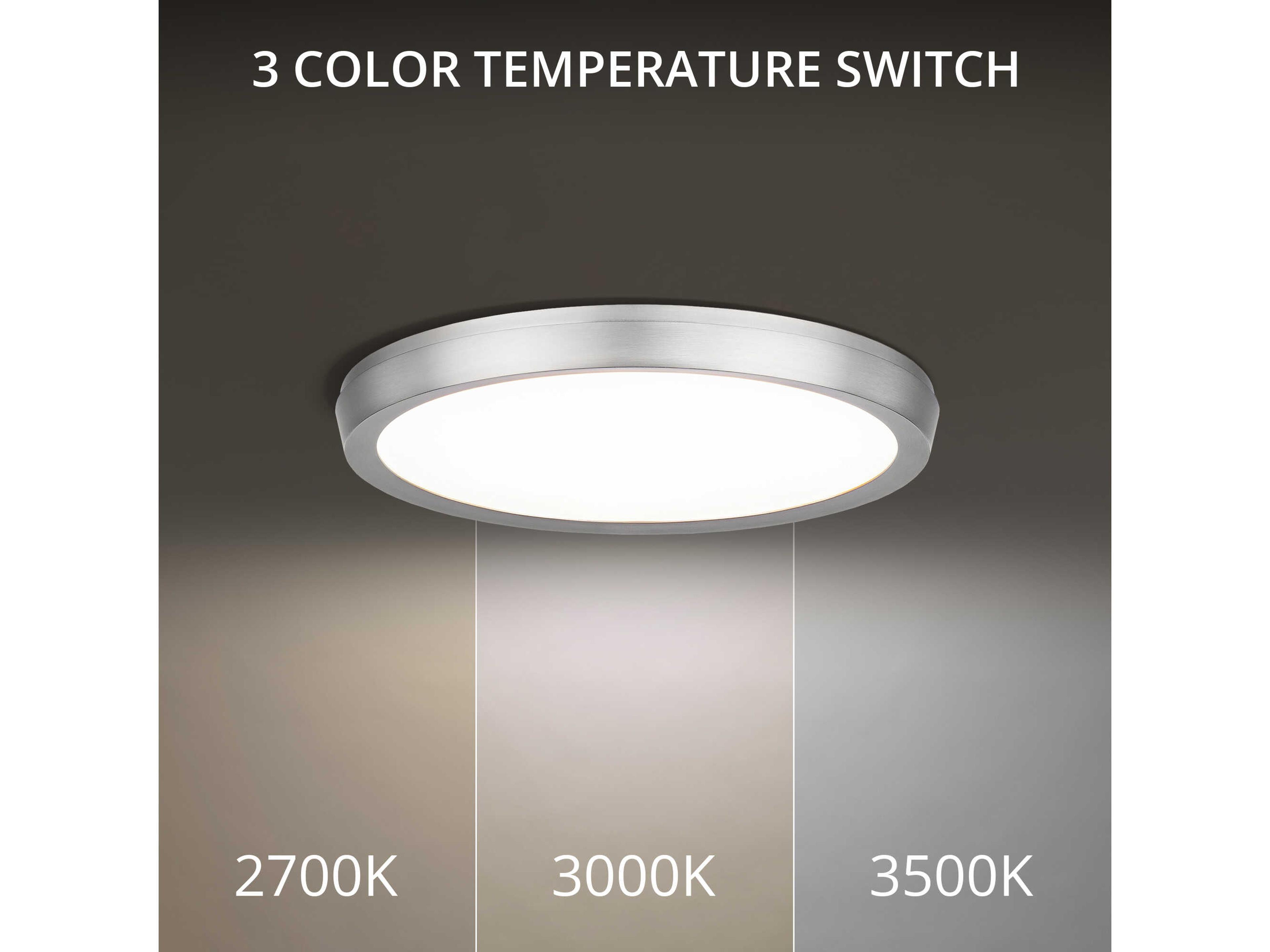 Modern Forms Argo 1-Light Brushed Nickel LED Round Flush Mount