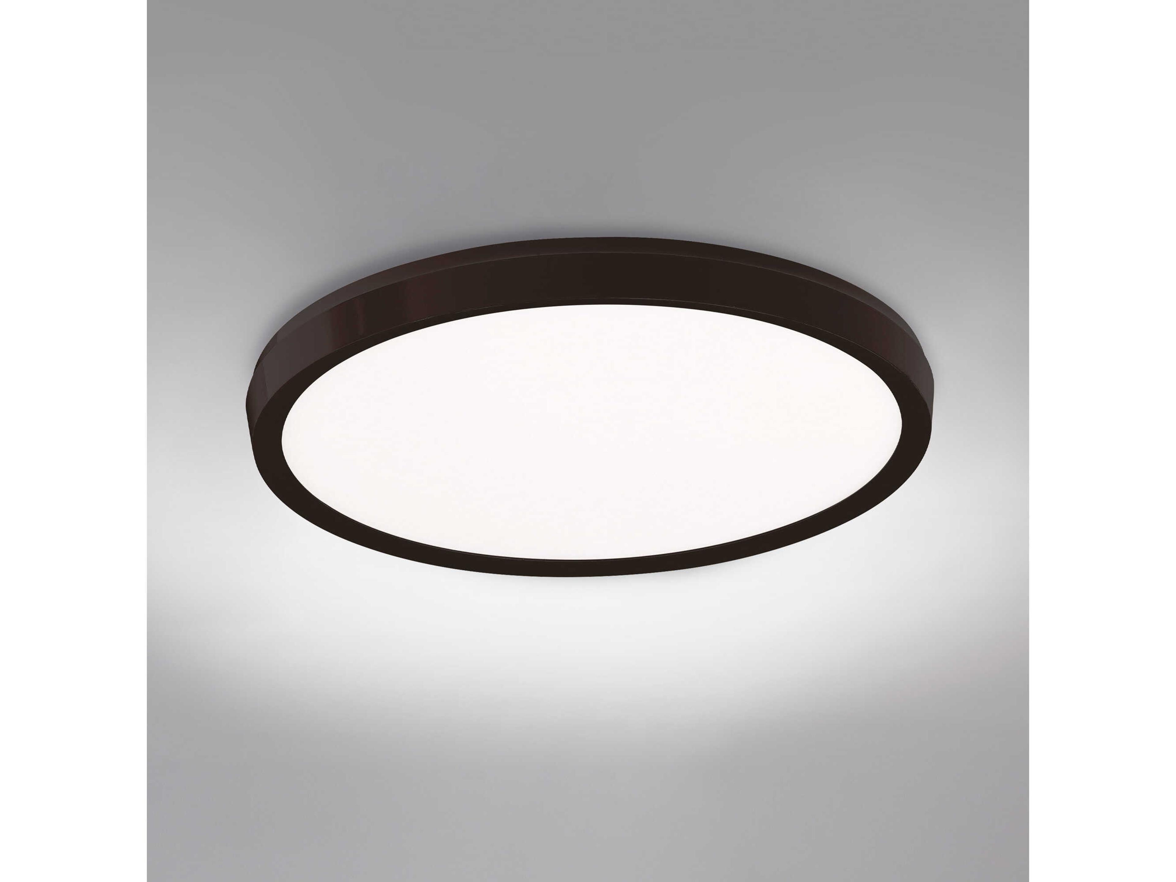 Modern Forms Argo 1-Light Black LED Round Flush Mount