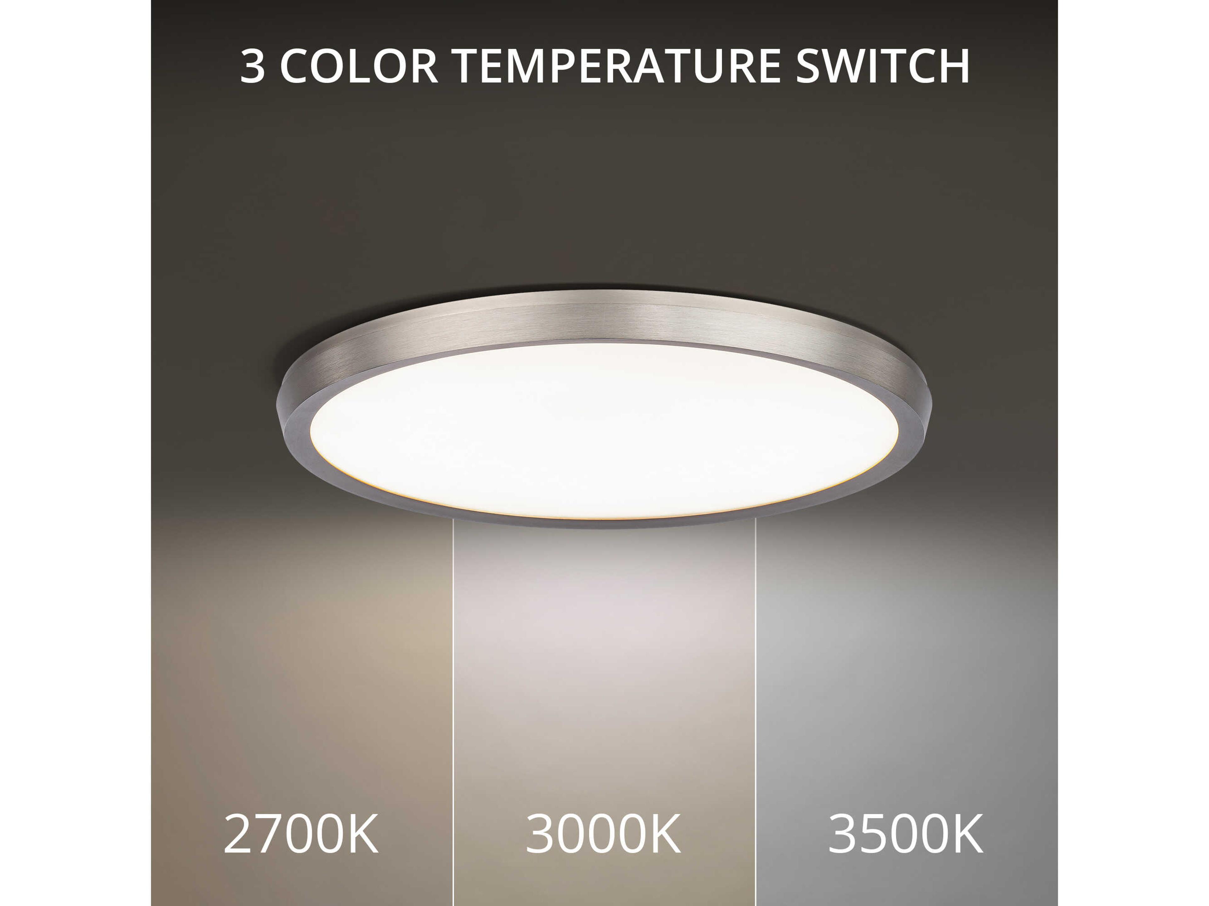 Modern Forms Argo 1-Light Brushed Nickel LED Round Flush Mount