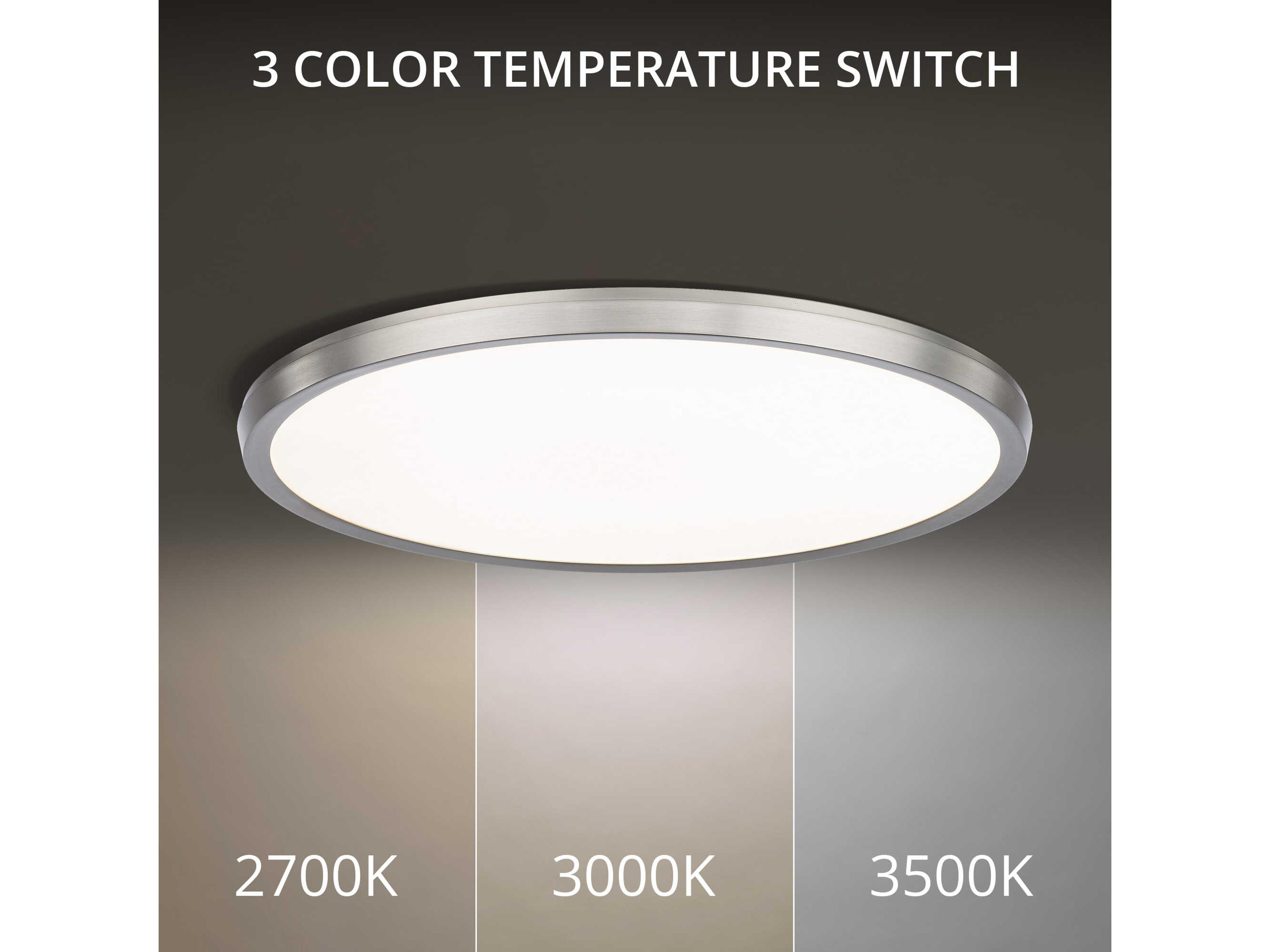 Modern Forms Argo 1-Light Brushed Nickel LED Round Flush Mount