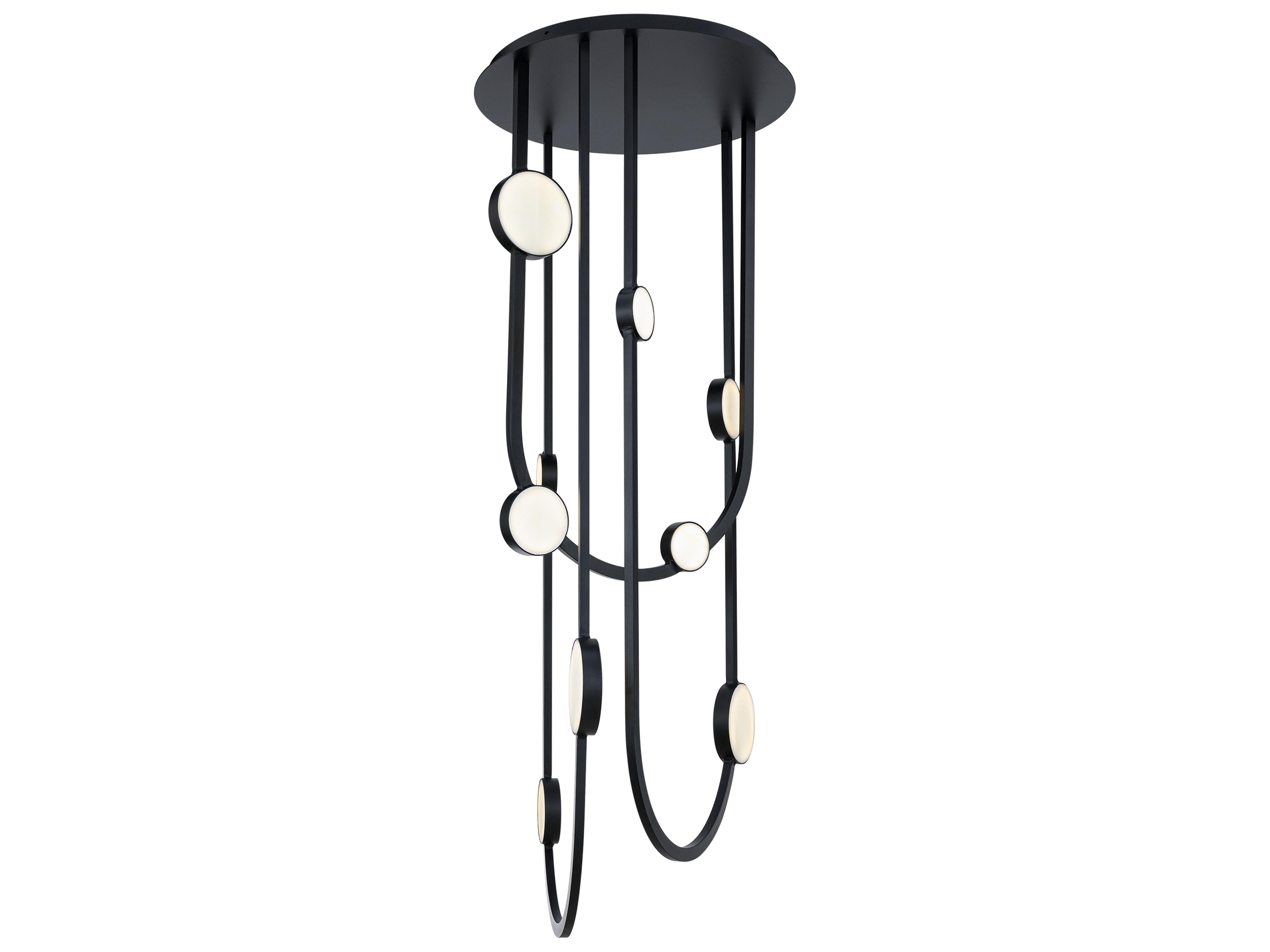 Modern Forms Tableau 10-Light Black Linear Semi Flush Mount