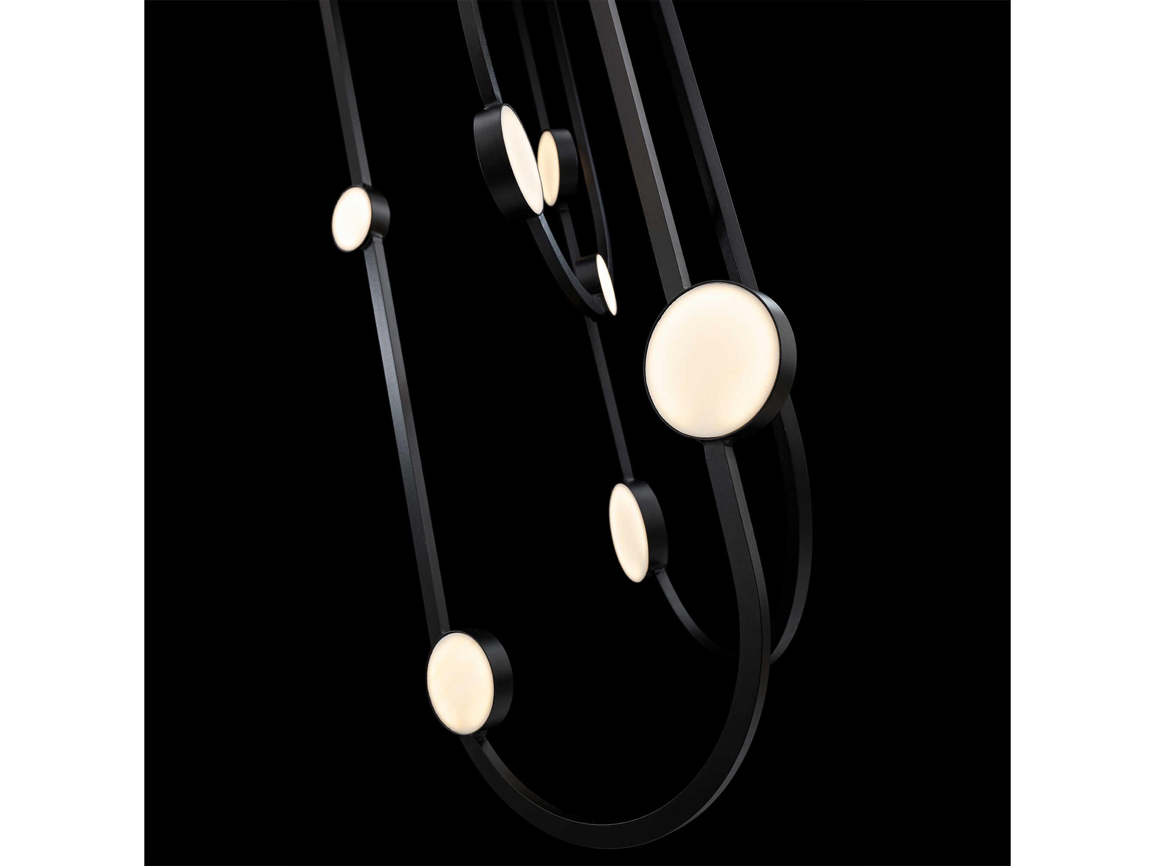 Modern Forms Tableau 10-Light Black Linear Semi Flush Mount