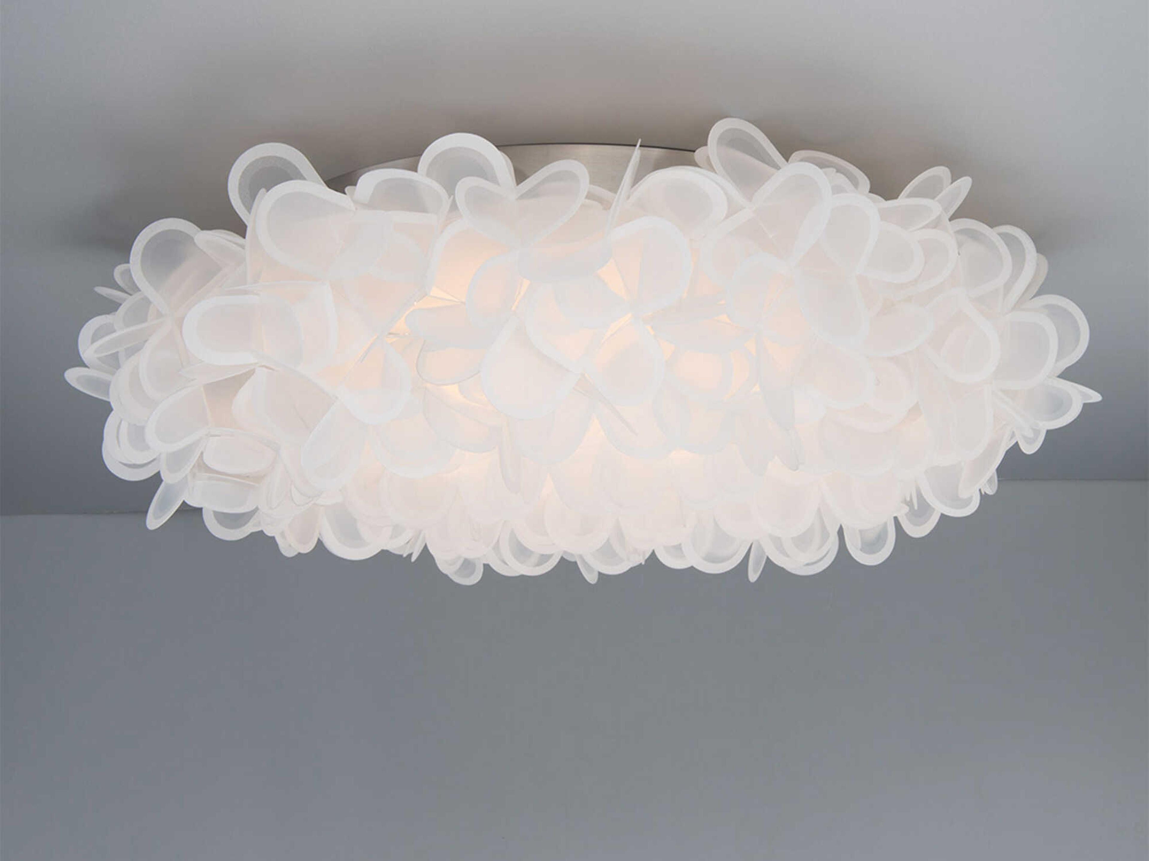 Modern Forms Fluffy 1-Light Brushed Nickel LED Flush Mount