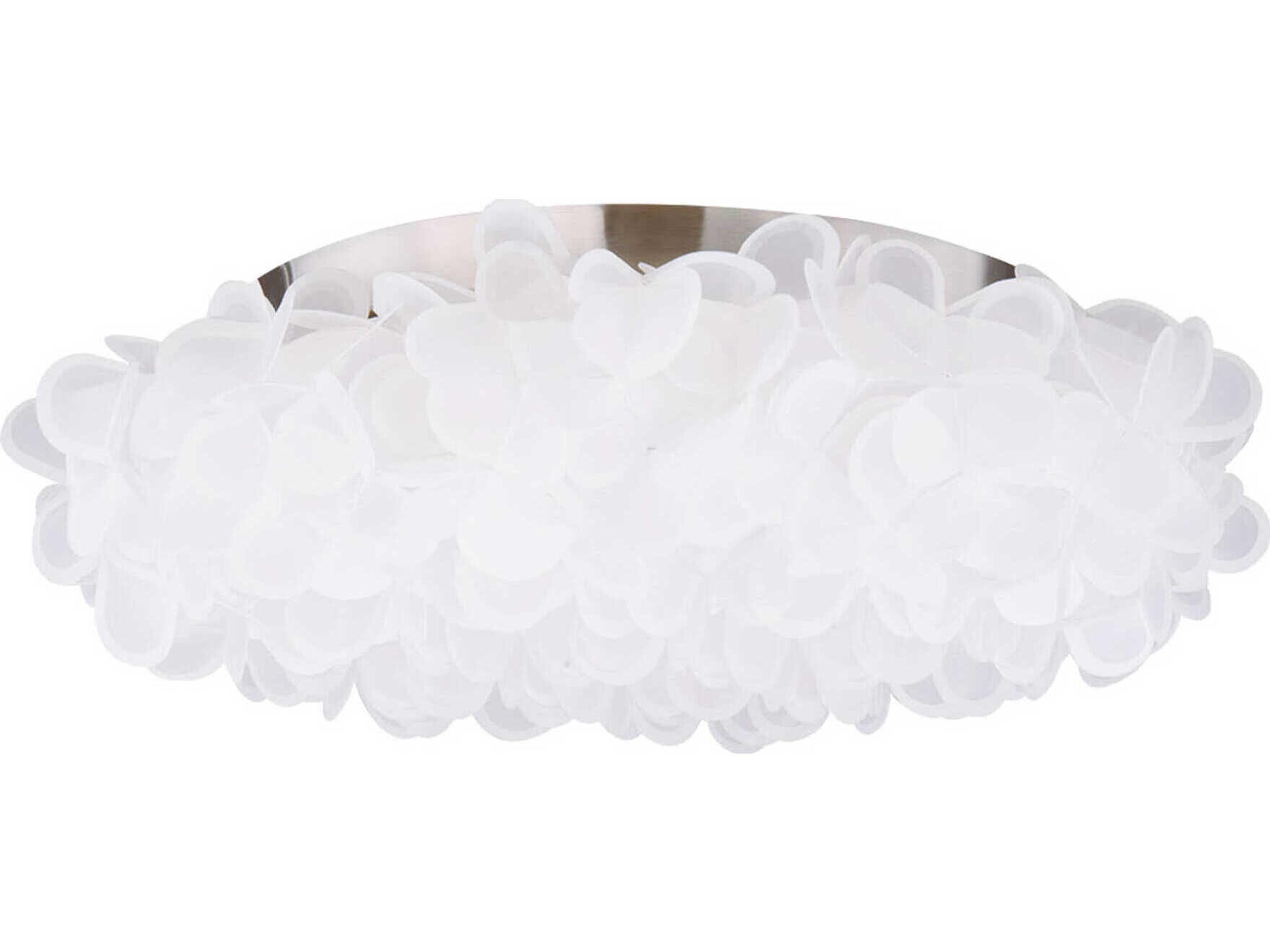 Fluffy 1-Light Brushed Nickel LED Flush Mount