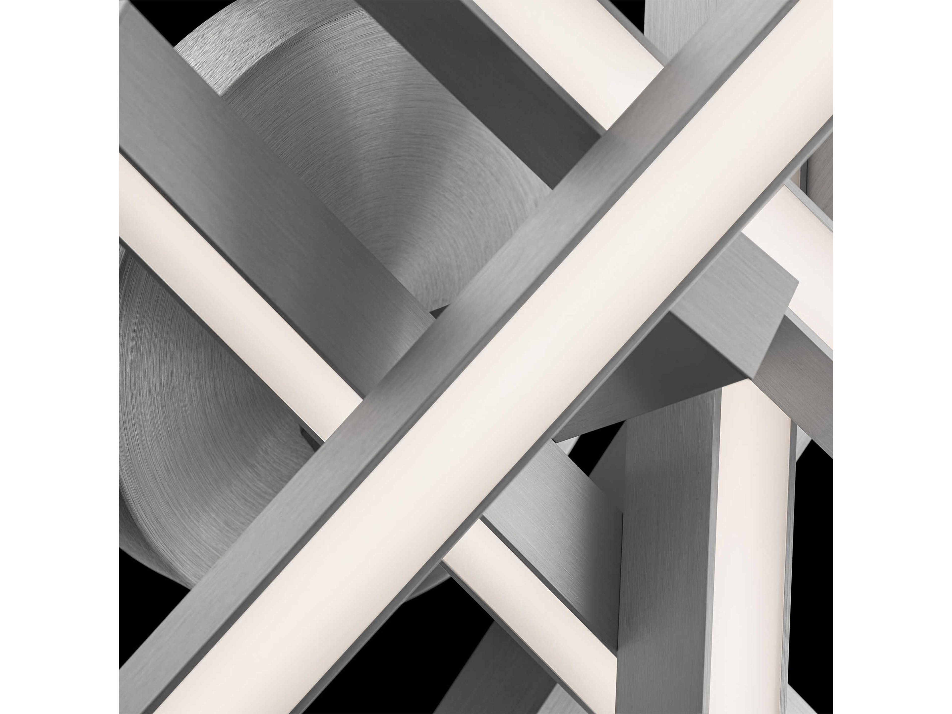 Modern Forms Chaos 5-Light Brushed Aluminum Silver Geometric Semi Flush Mount