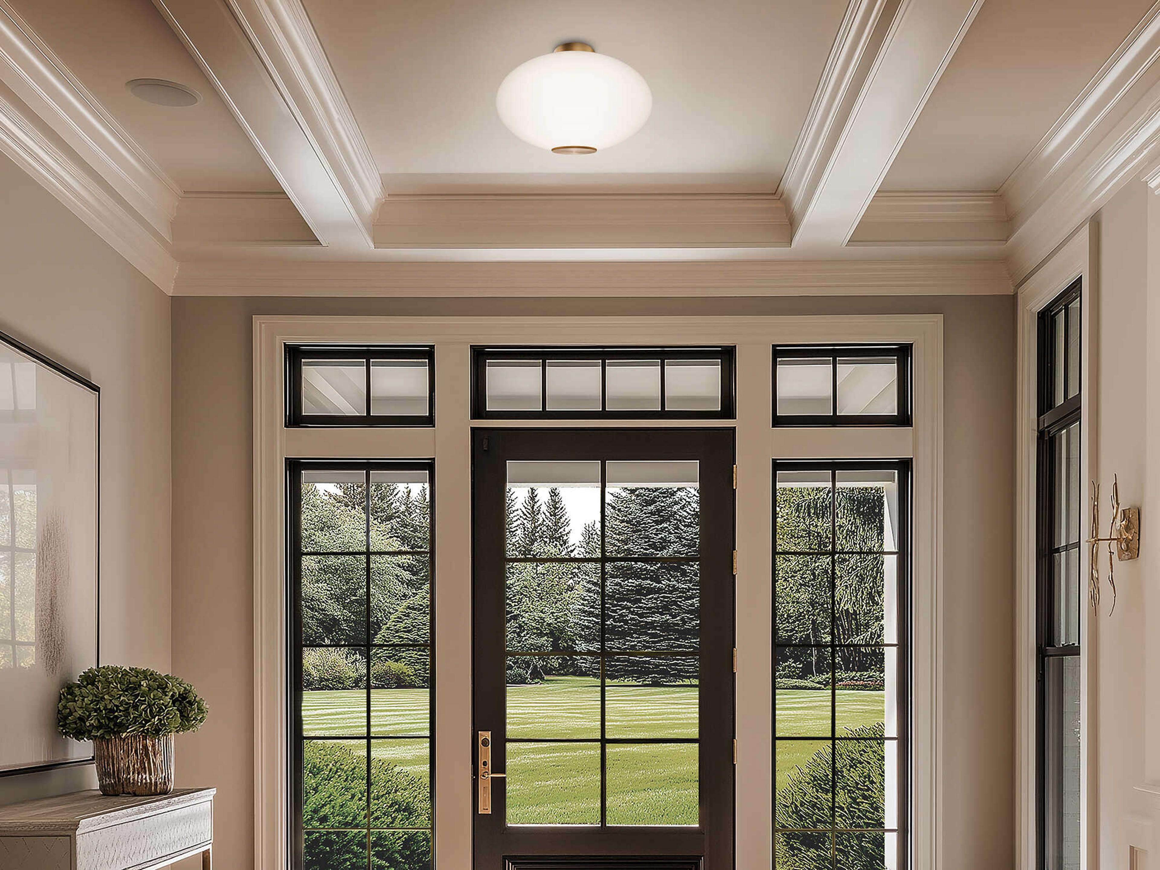 Modern Forms Illusion 1-Light Aged Brass Flush Mount