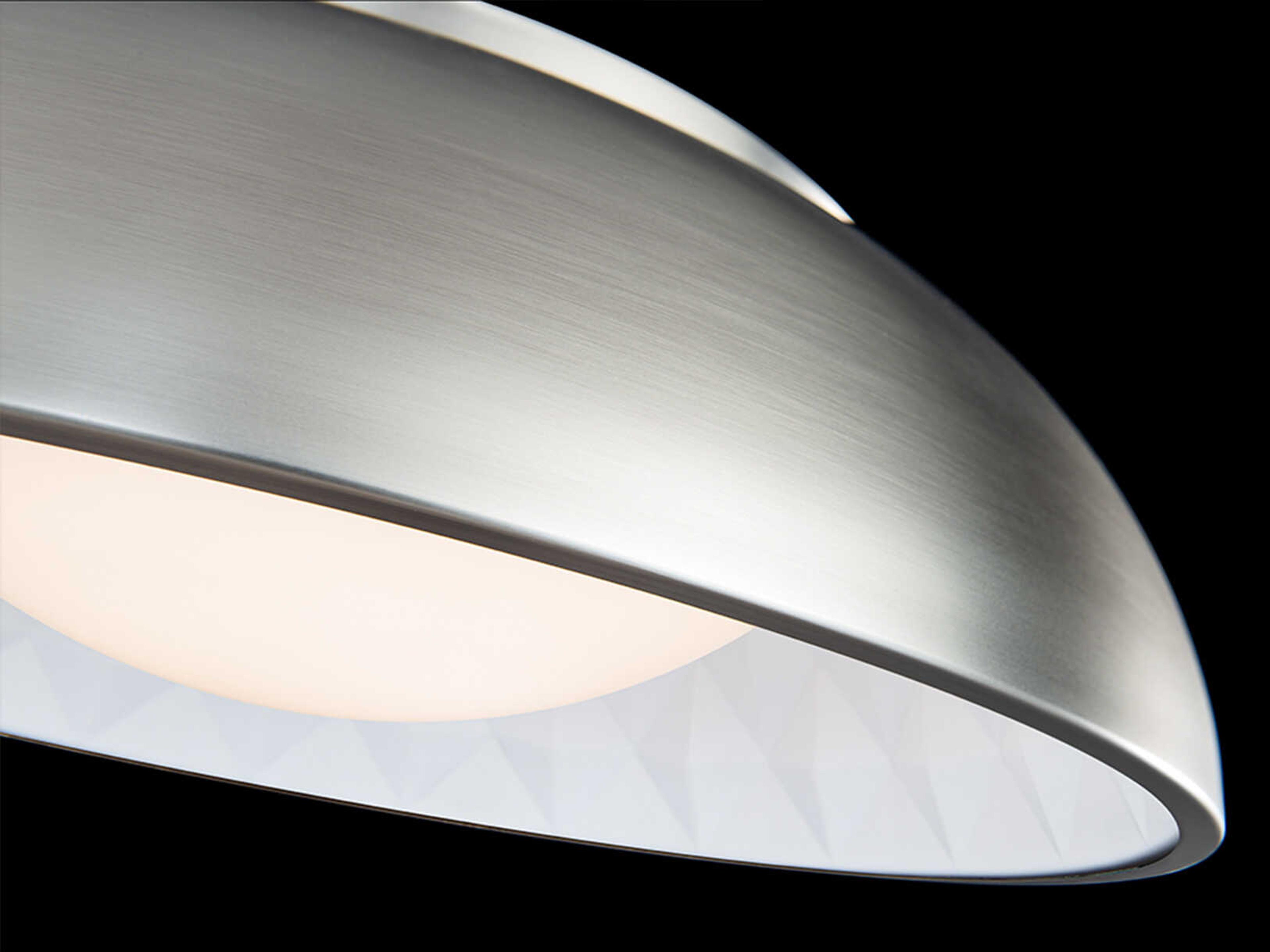 Modern Forms Prisma 1-Light Brushed Nickel Glass LED Bowl Dome Flush Mount