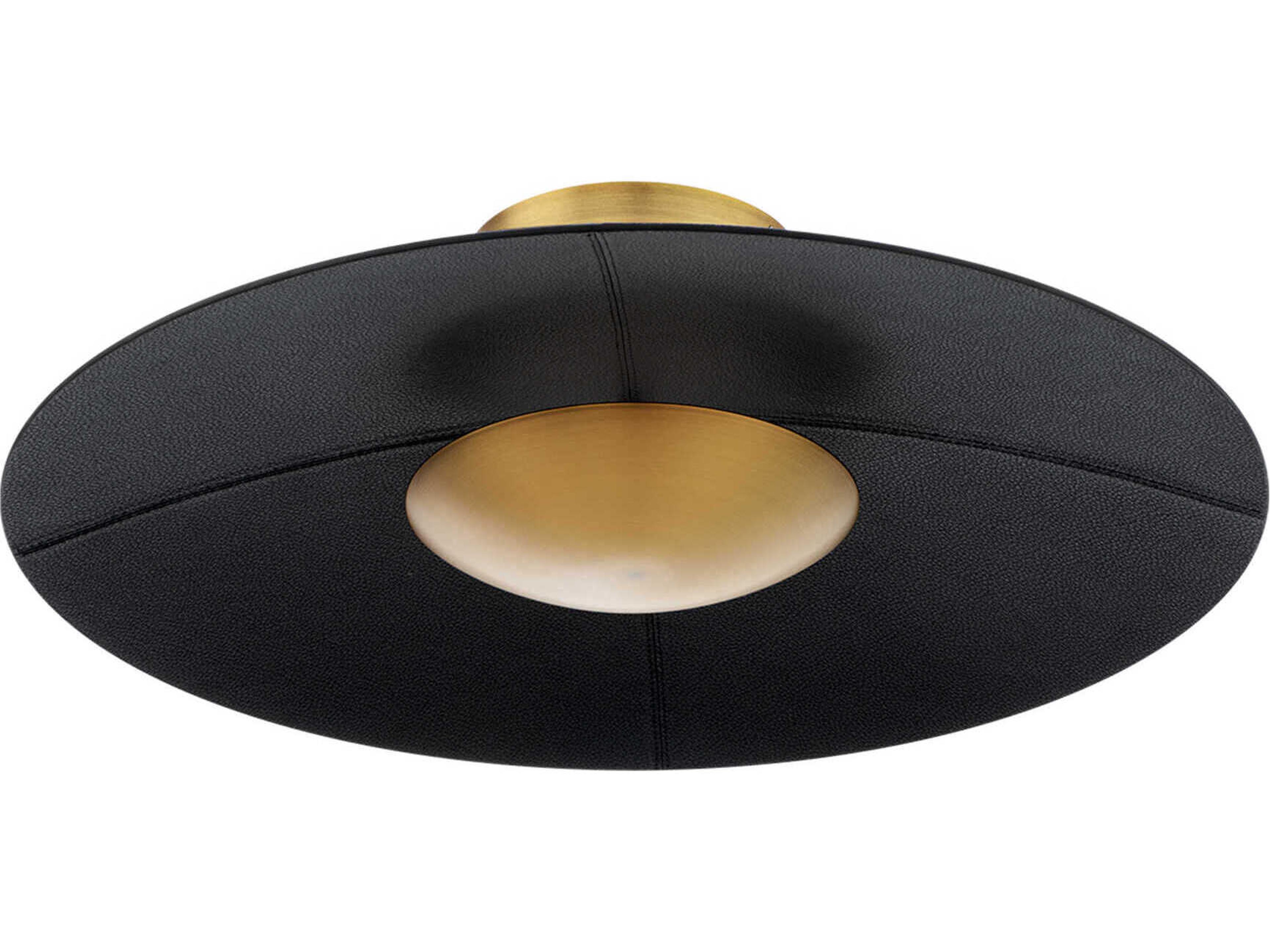 Brody 1-Light Black Aged Brass Bowl Flush Mount