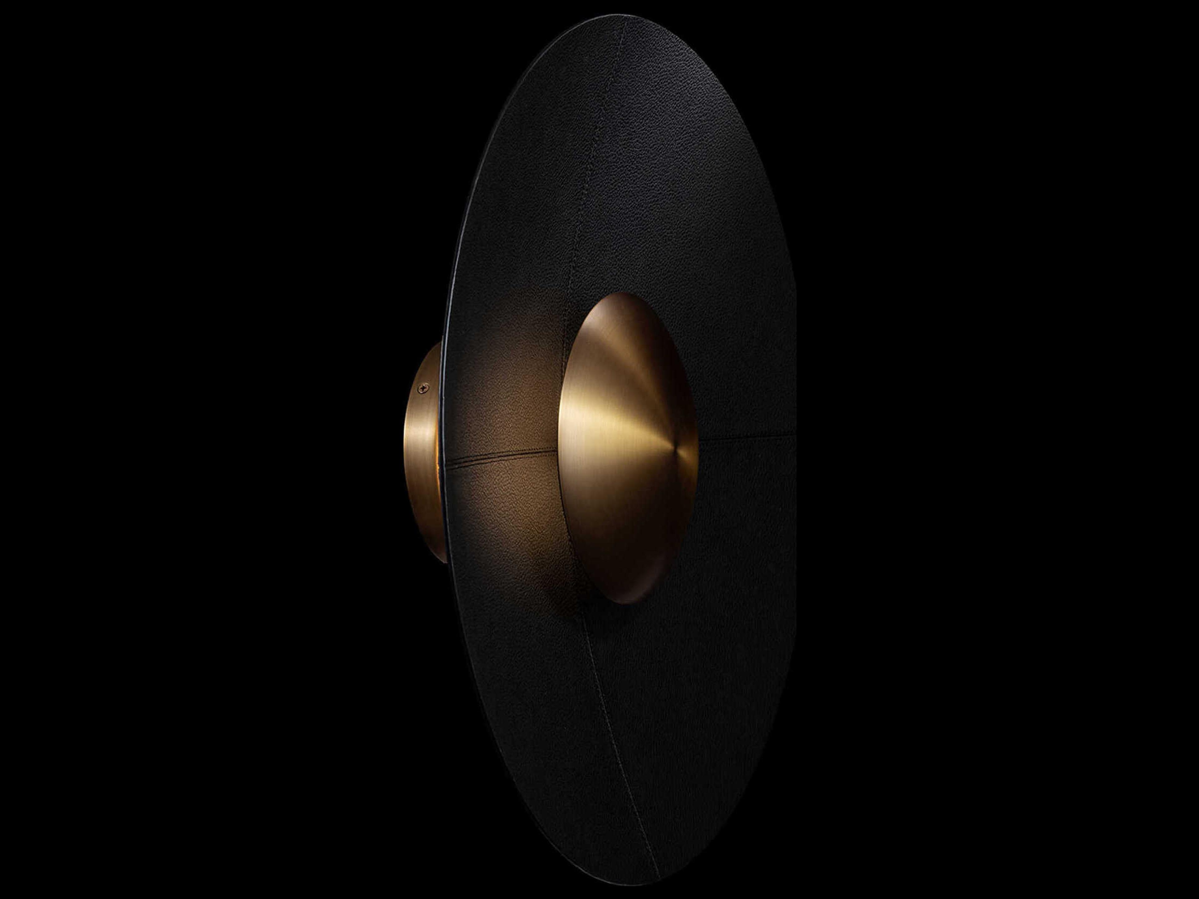 Modern Forms Brody 1-Light Black Aged Brass Bowl Flush Mount