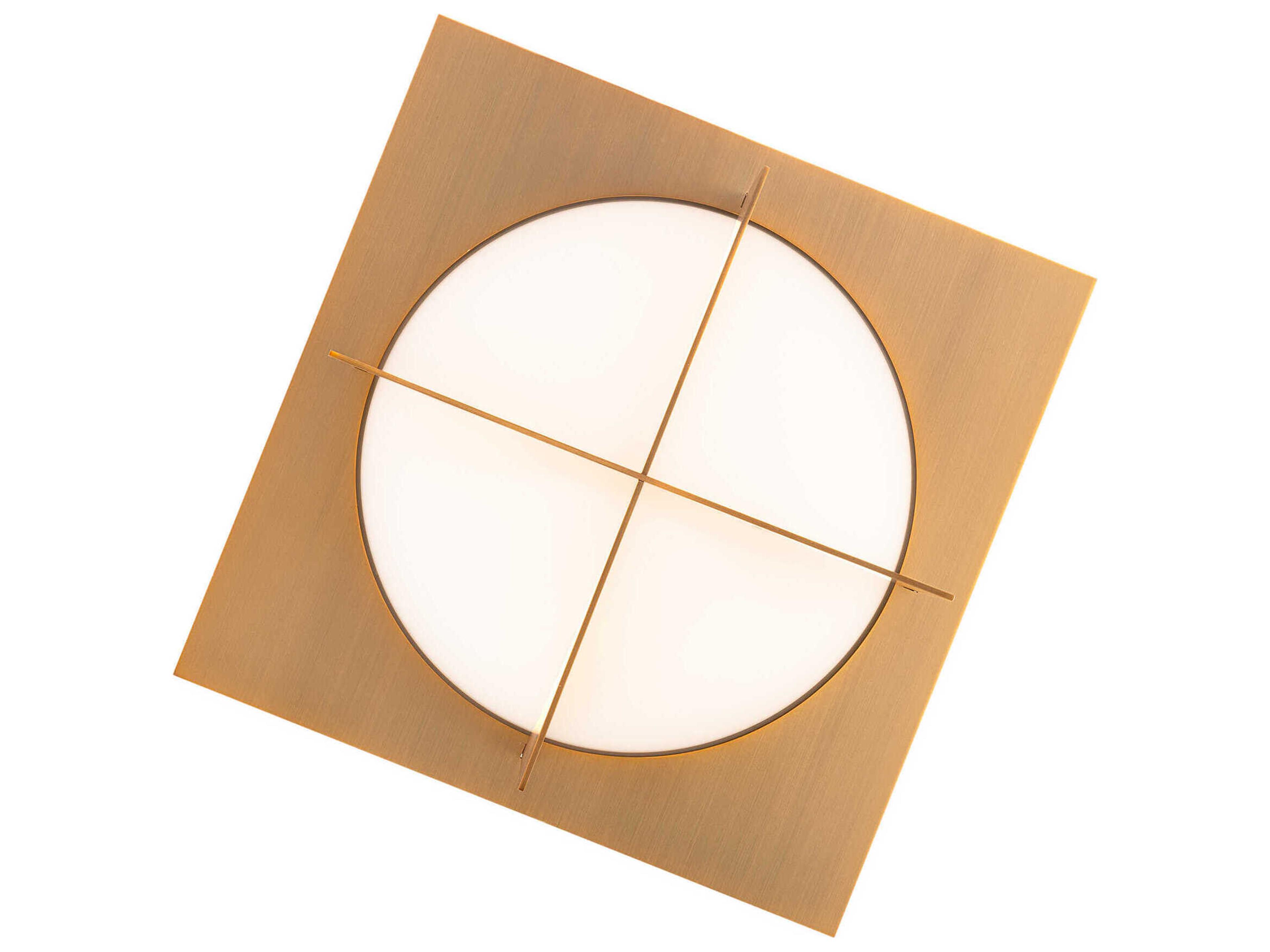 Modern Forms Echelon 1-Light Aged Brass Glass LED Bowl Flush Mount