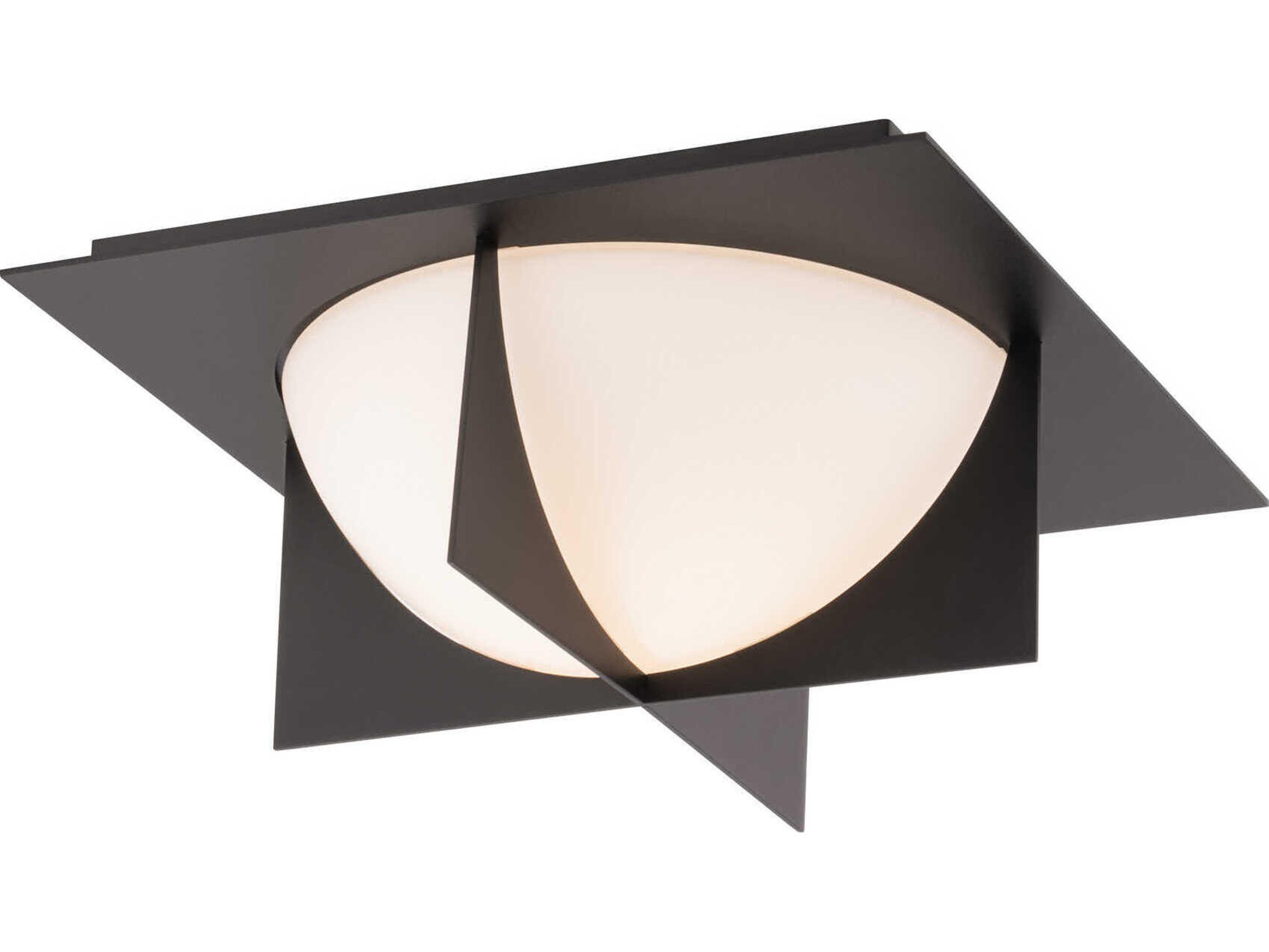 Echelon 1-Light Black Glass LED Bowl Flush Mount