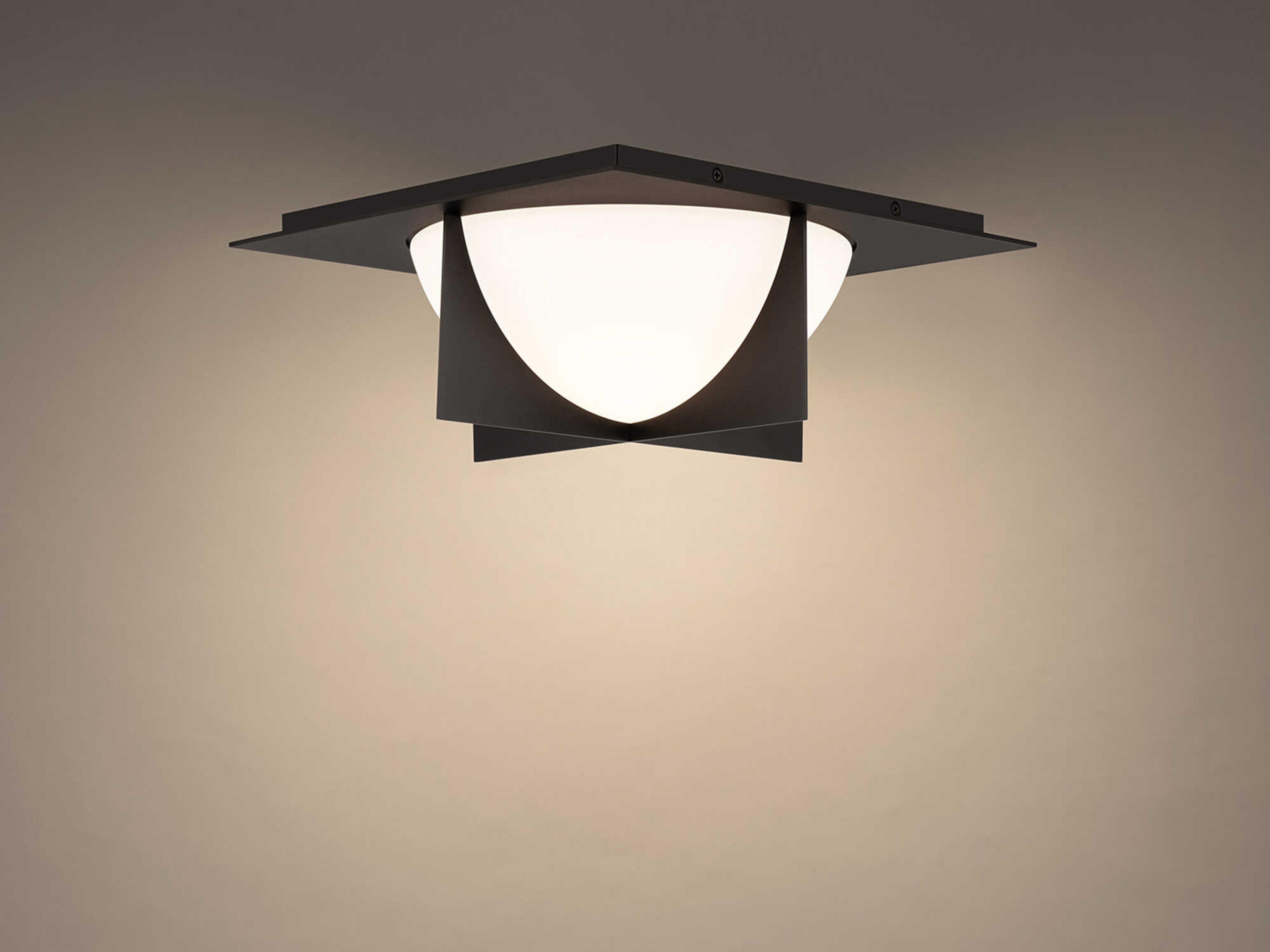 Modern Forms Echelon 1-Light Black Glass LED Bowl Flush Mount