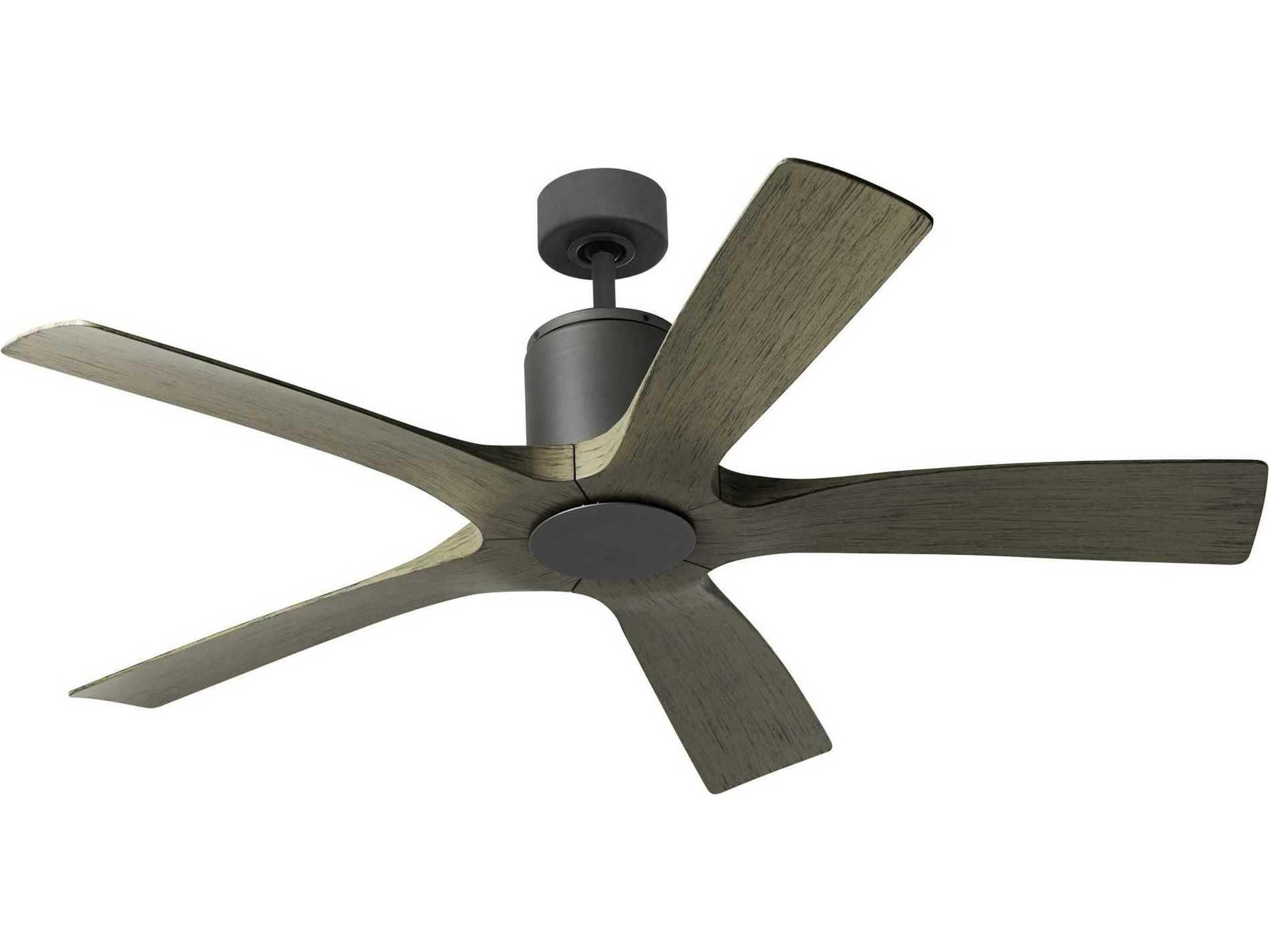 Aviator 54 Inch Smart Ceiling Fan in Graphite and Weathered Gray