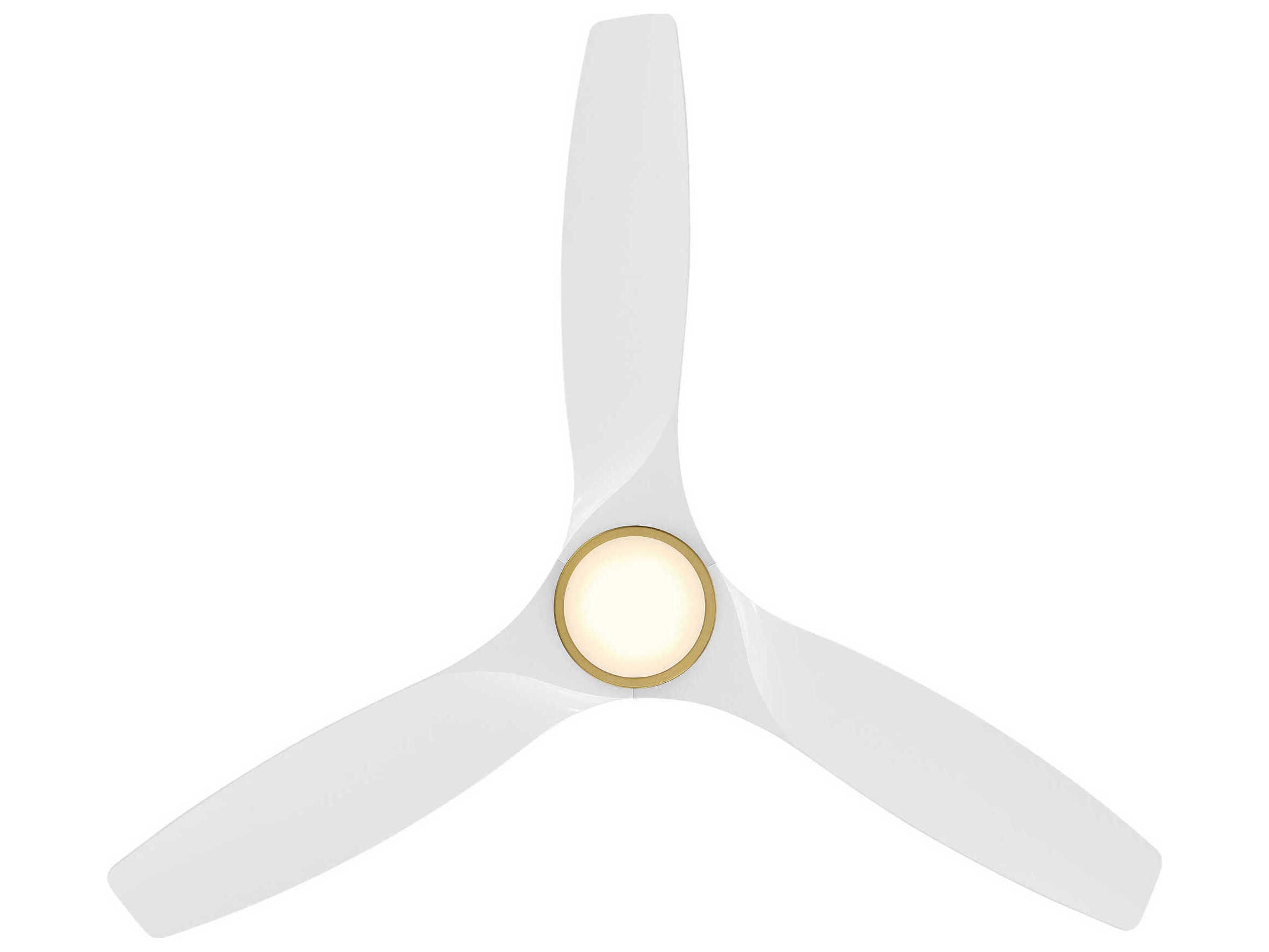 Modern Forms Skylark Soft Brass / Matte White 54" Ceiling Fan