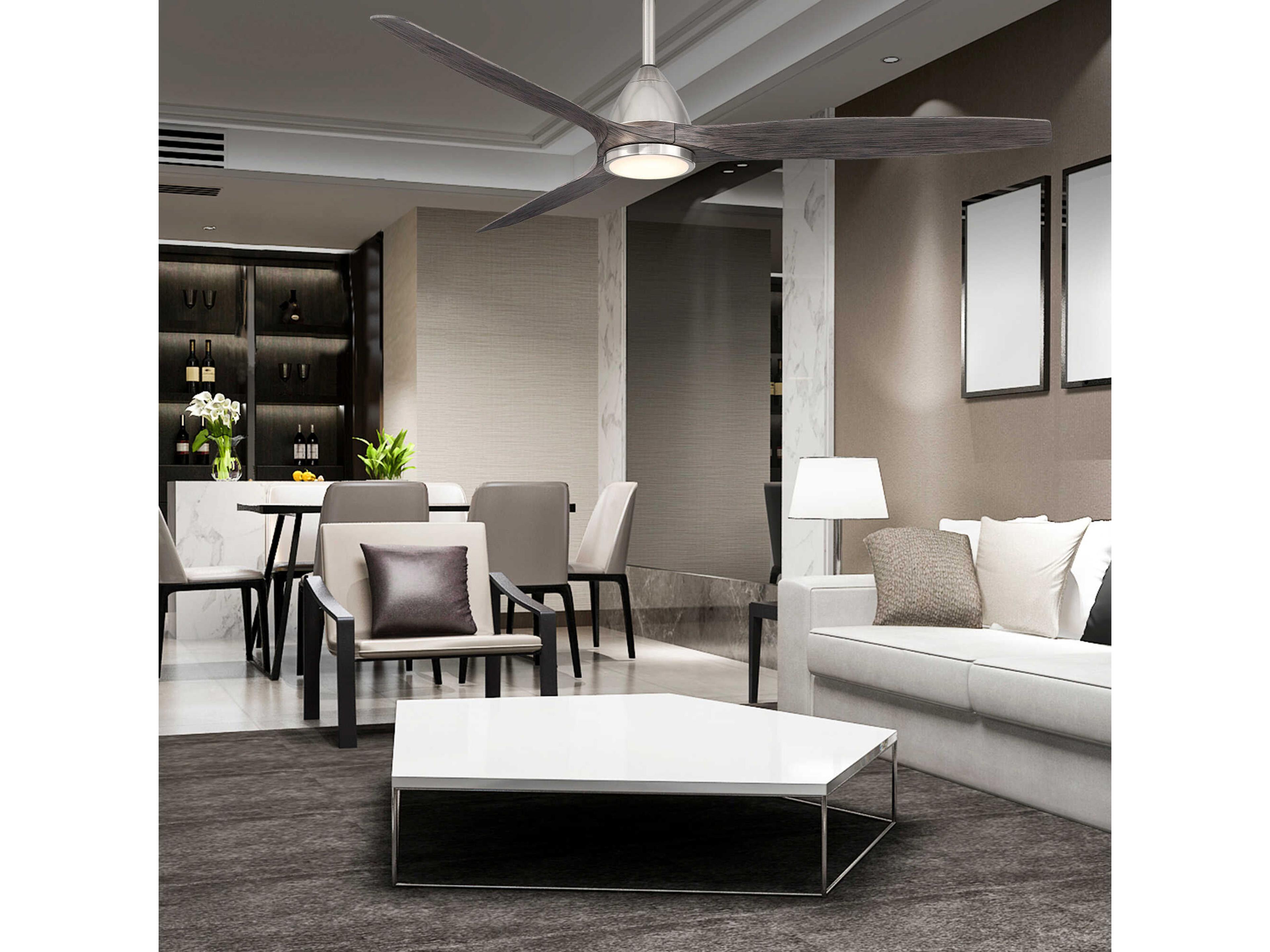 Modern Forms Skylark Brushed Nickel / Ebony 62" Ceiling Fan