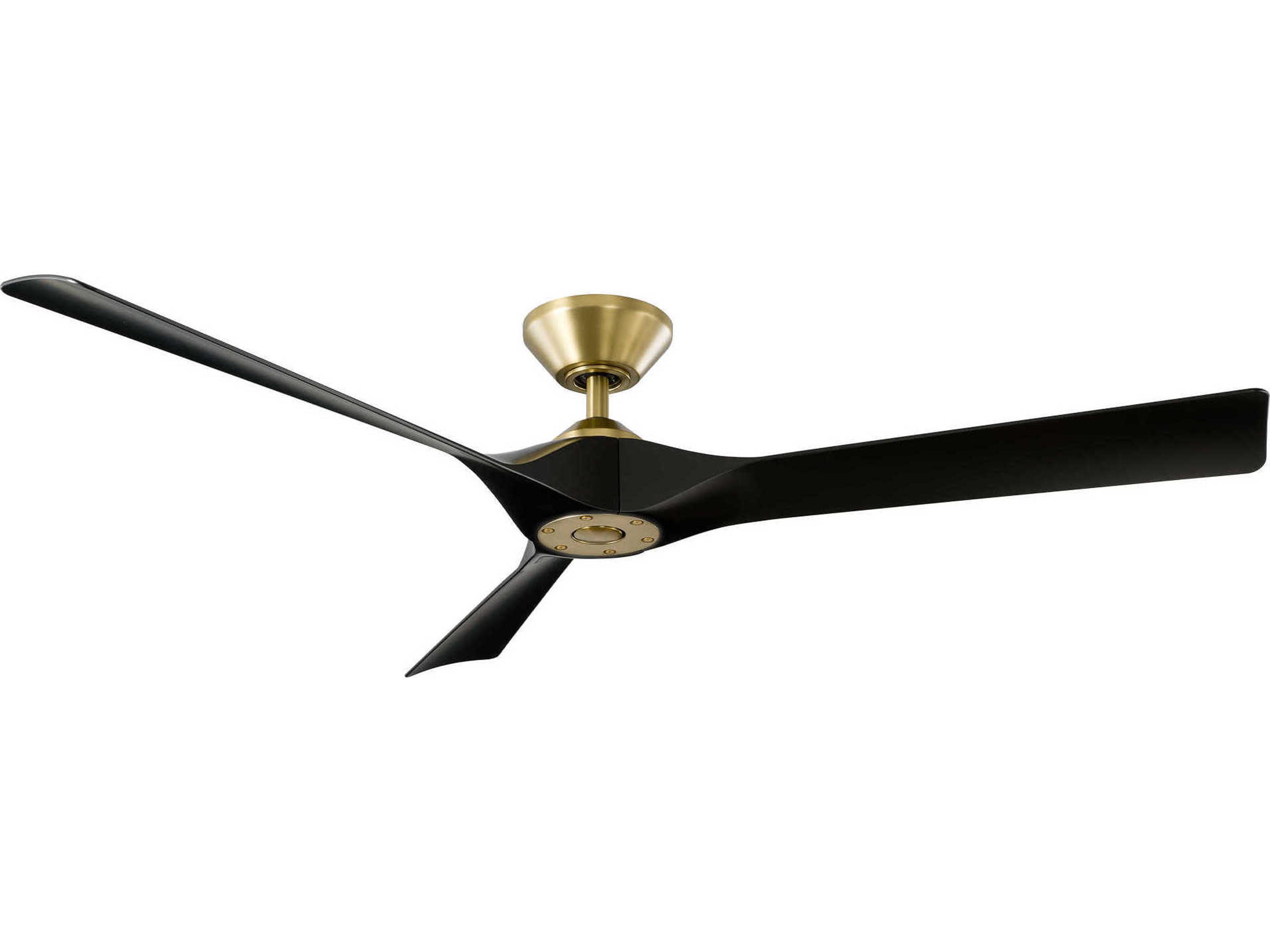 Torque 58 Inch Smart Ceiling Fan in Soft Brass and Matte Black