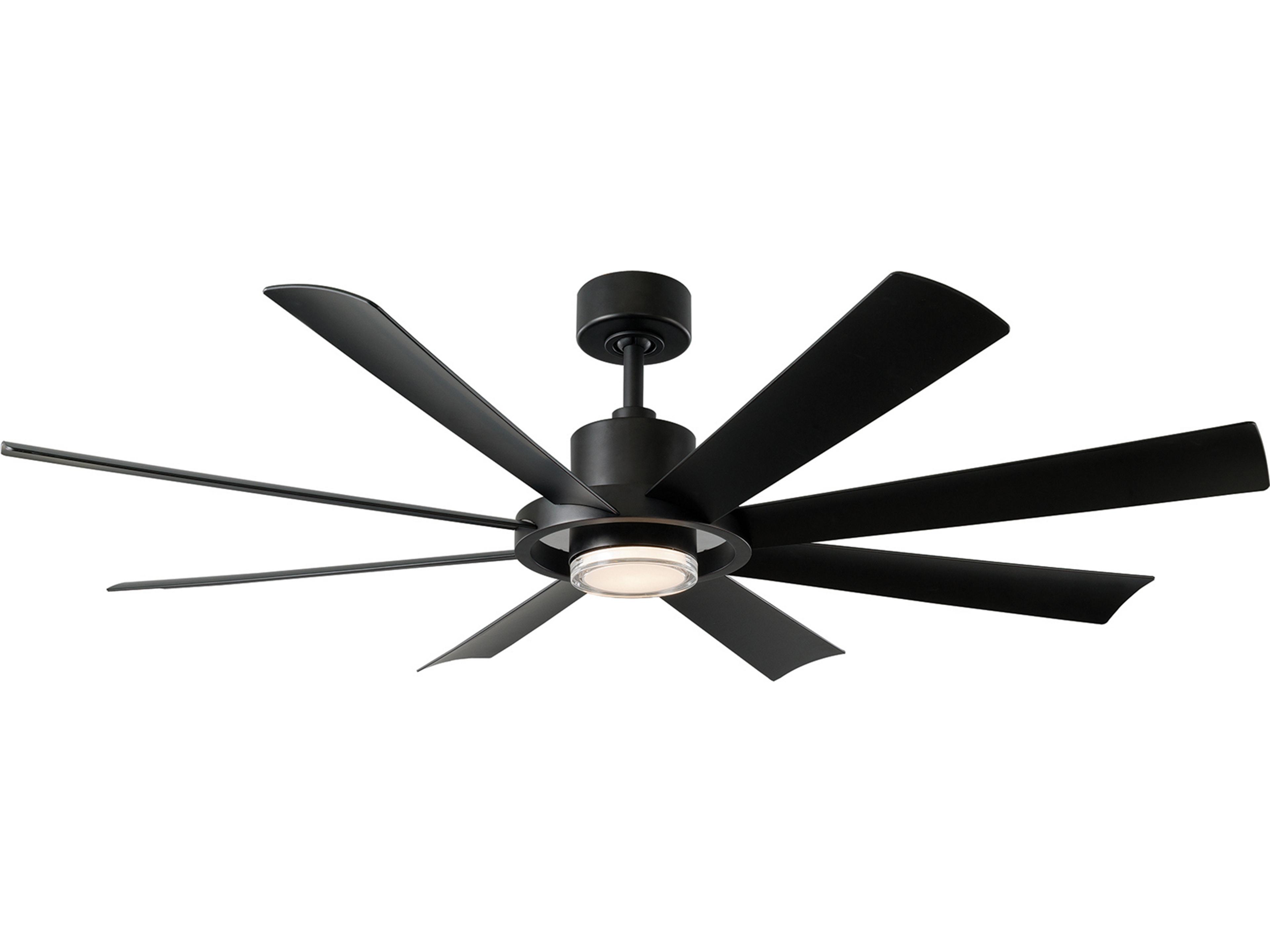 Aura 60 Inch Smart LED Ceiling Fan in Matte Black
