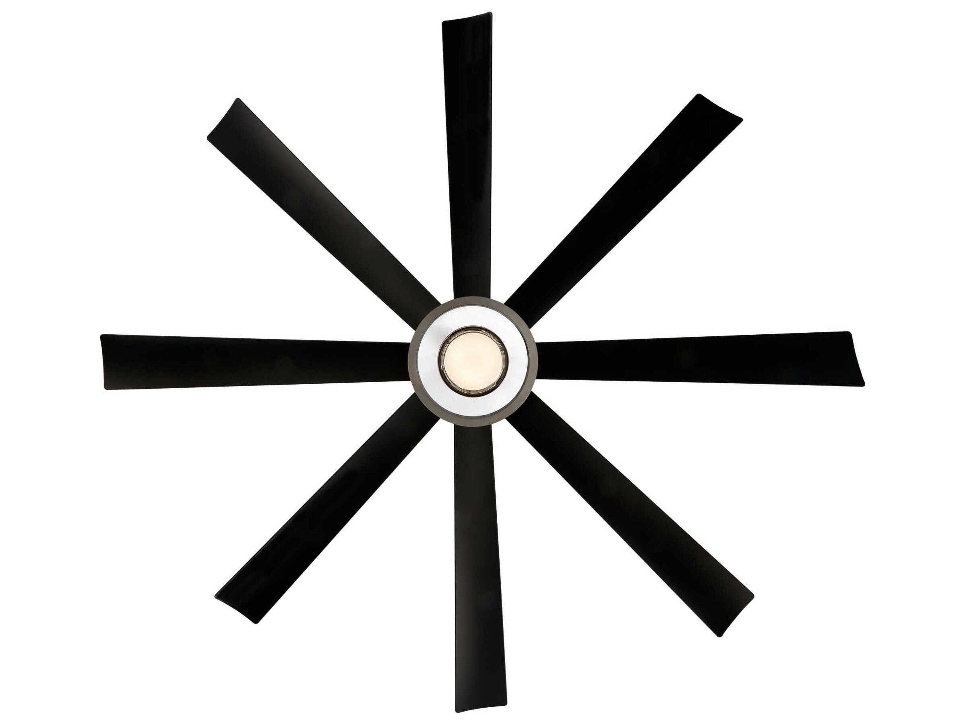 Modern Forms Aura Brushed Nickel / Matte Black 72" Ceiling Fan