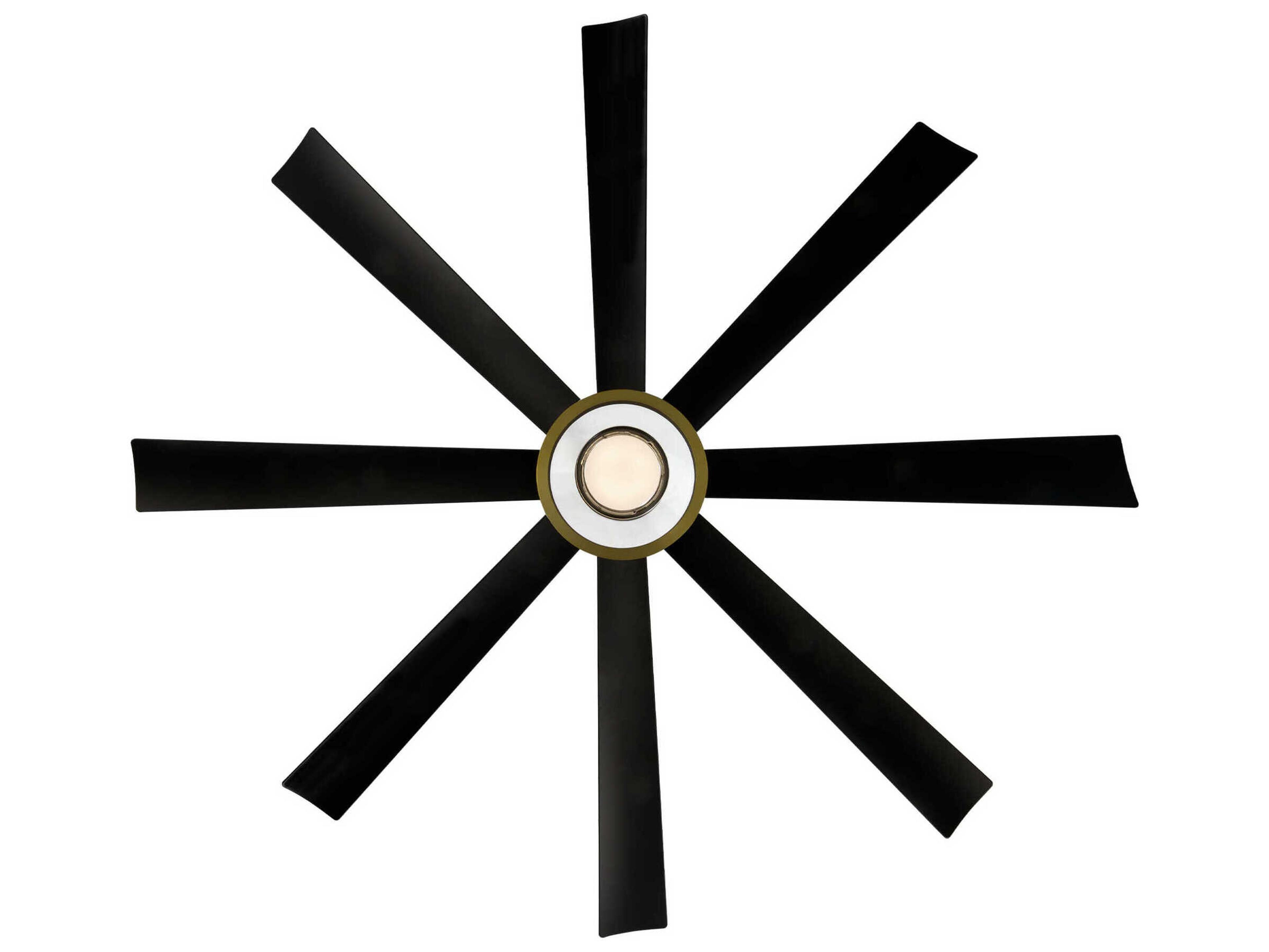 Modern Forms Aura Soft Brass / Matte Black 72" Ceiling Fan