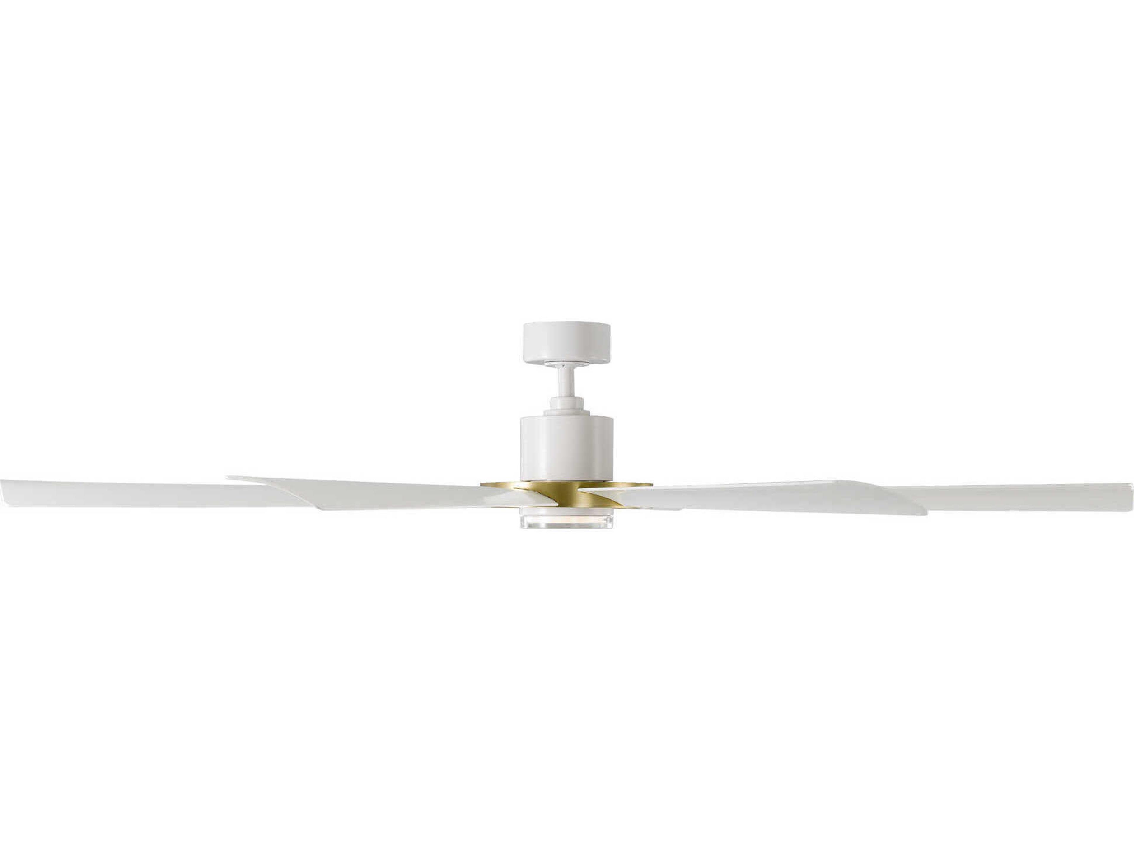 Modern Forms Aura Soft Brass / Matte White 72" Ceiling Fan